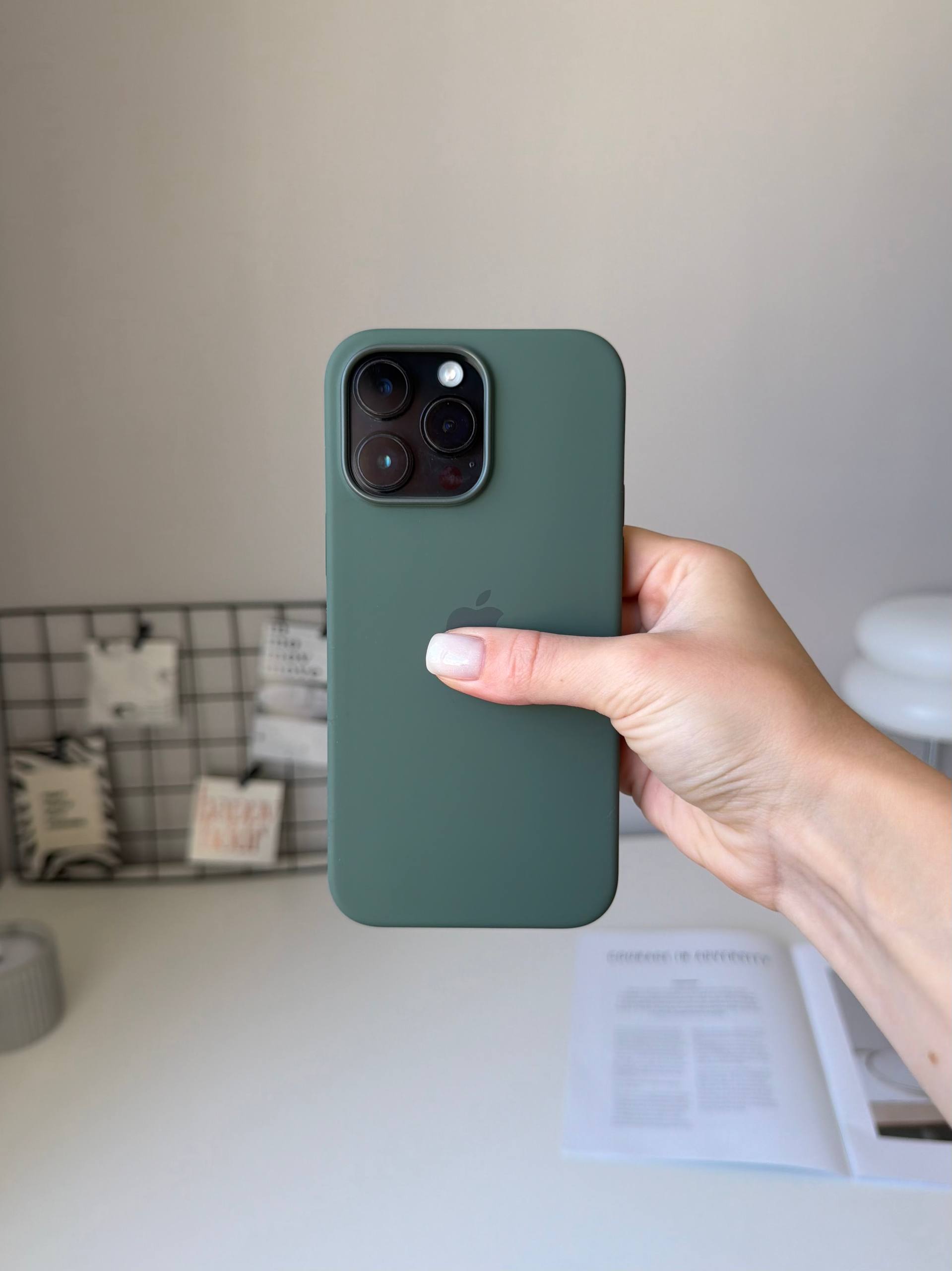 Чехол Silicone case с Magsafe на iPhone 14 Pro Max Olive (10)