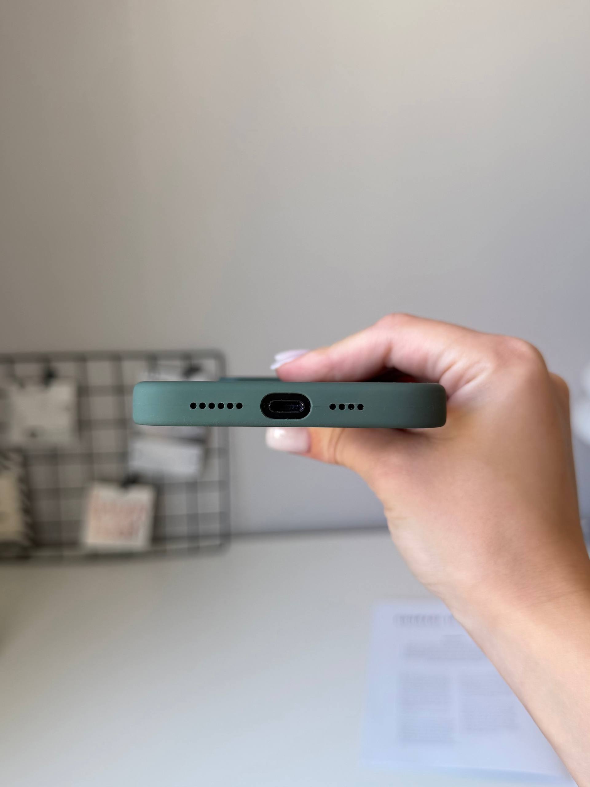 Чехол Silicone case с Magsafe на iPhone 14 Pro Max Olive (10)