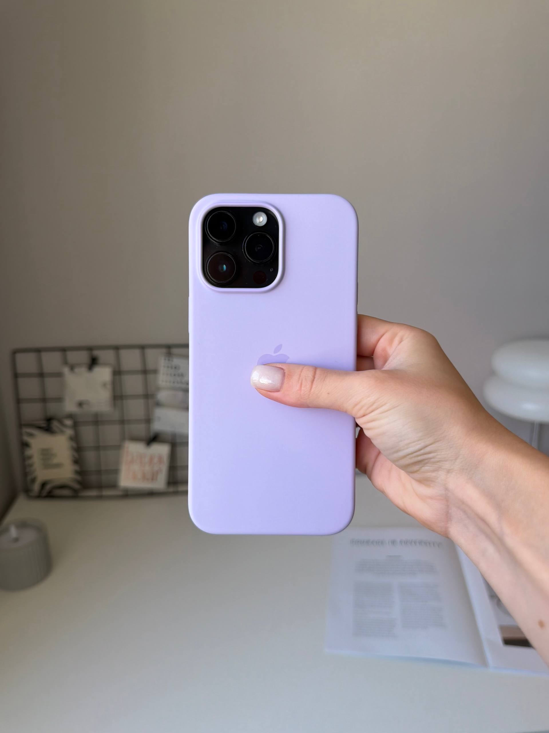 Чехол Silicone case с Magsafe на iPhone 14 Pro Max Lilac (05)