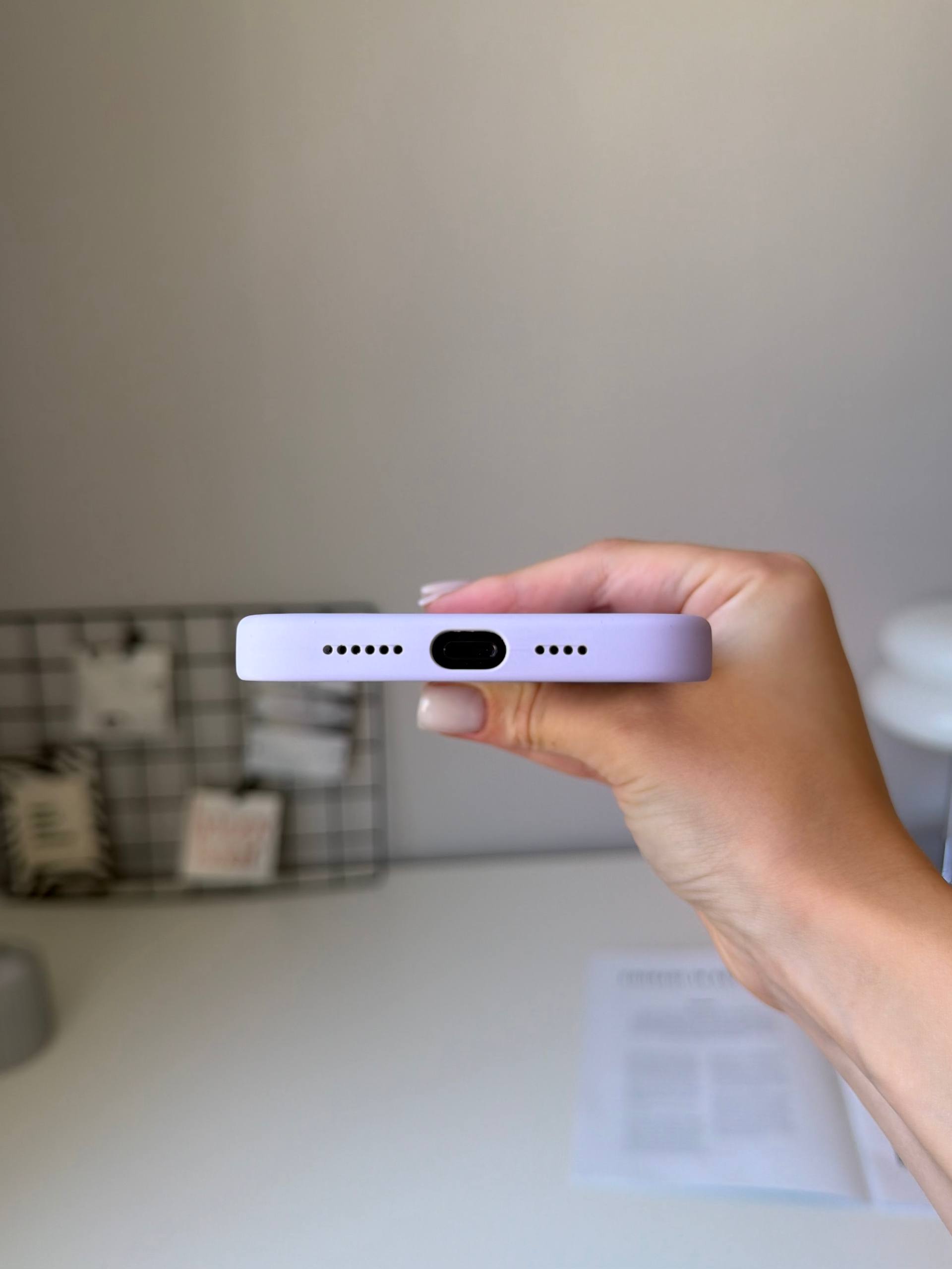 Чехол Silicone case с Magsafe на iPhone 14 Pro Max Lilac (05)