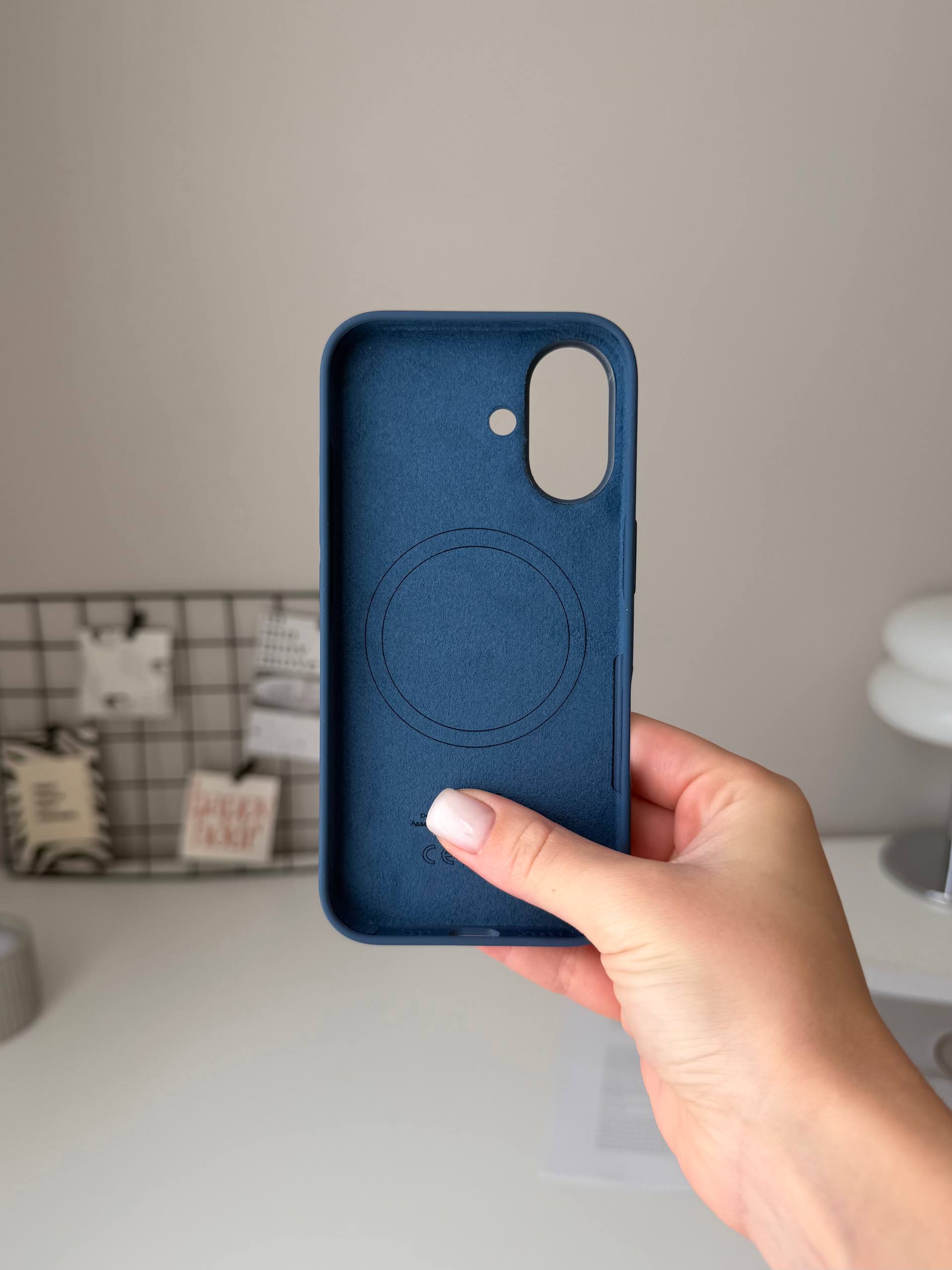Чехол Silicone case с Magsafe на iPhone 16+ Denim (05)
