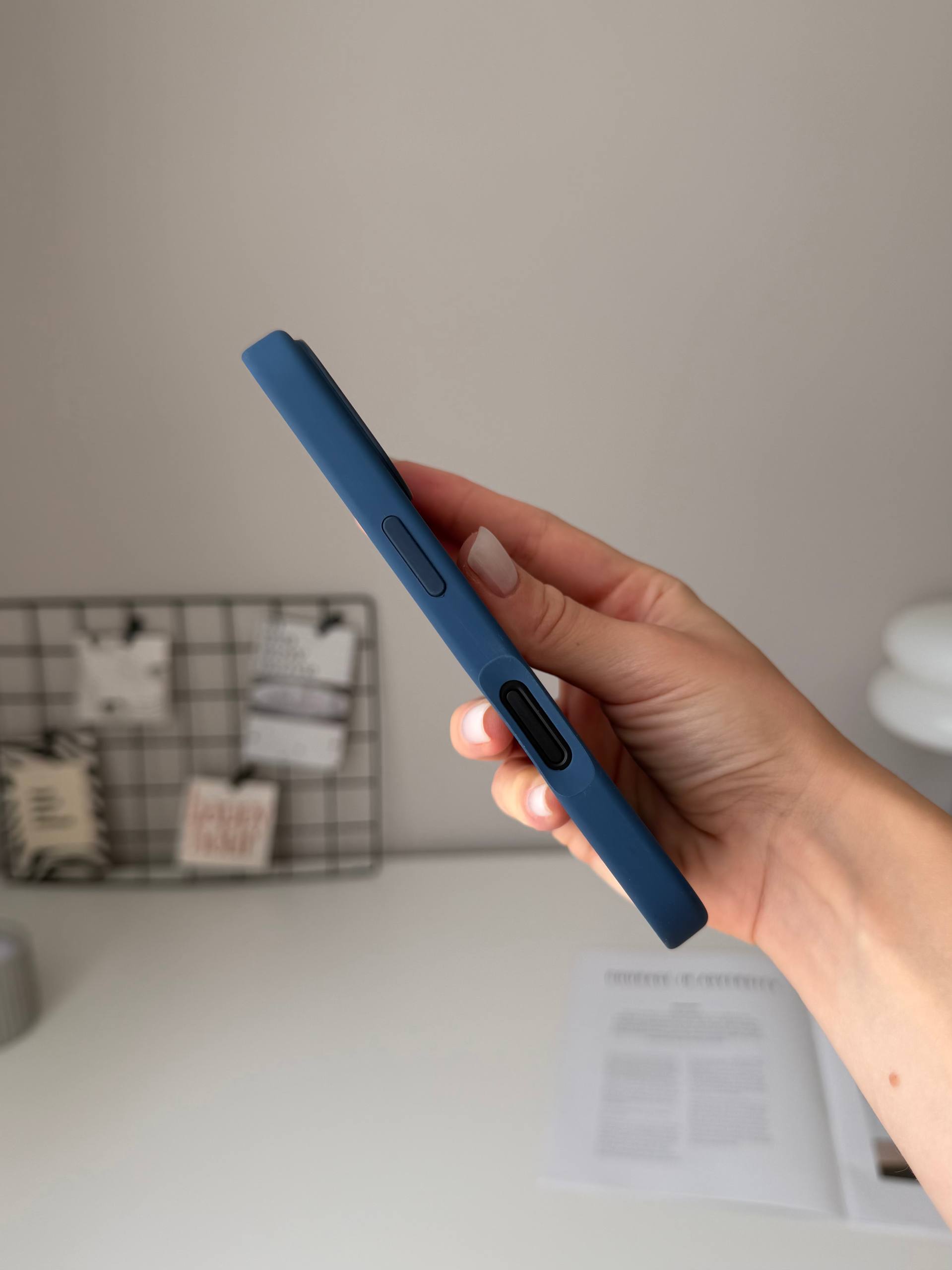 Чехол Silicone case с Magsafe на iPhone 16+ Denim (05)