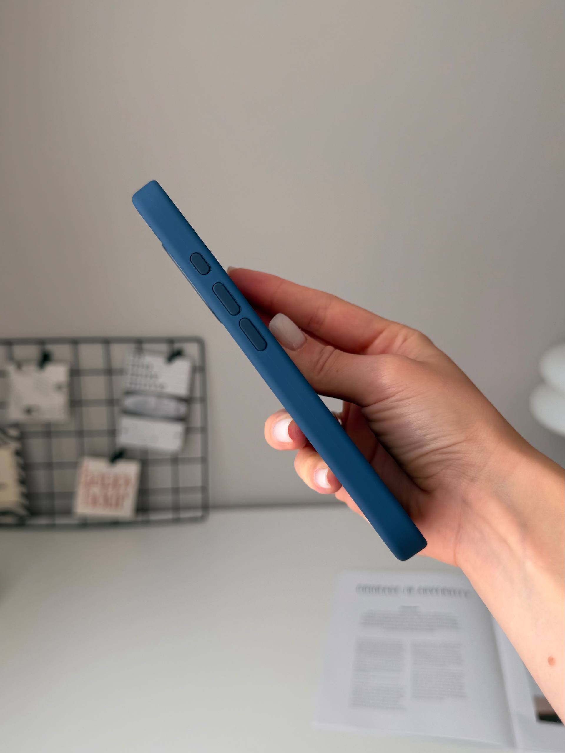 Чехол Silicone case с Magsafe на iPhone 16+ Denim (05)