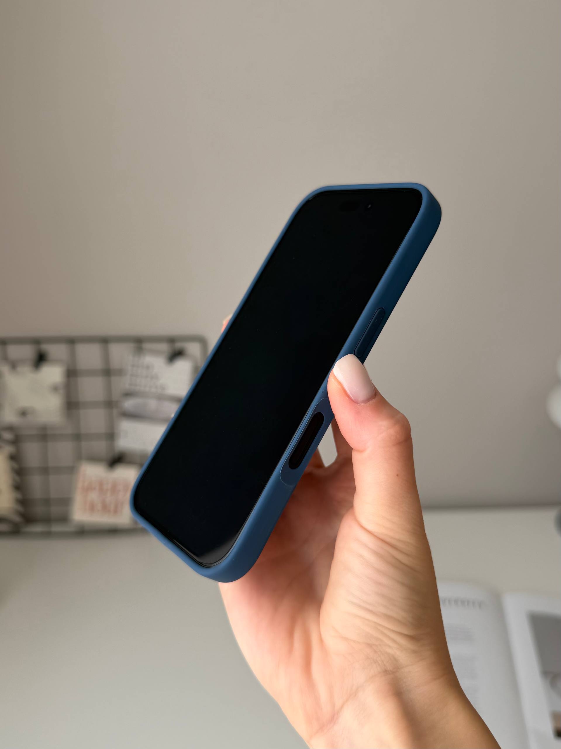 Чехол Silicone case с Magsafe на iPhone 16+ Denim (05)