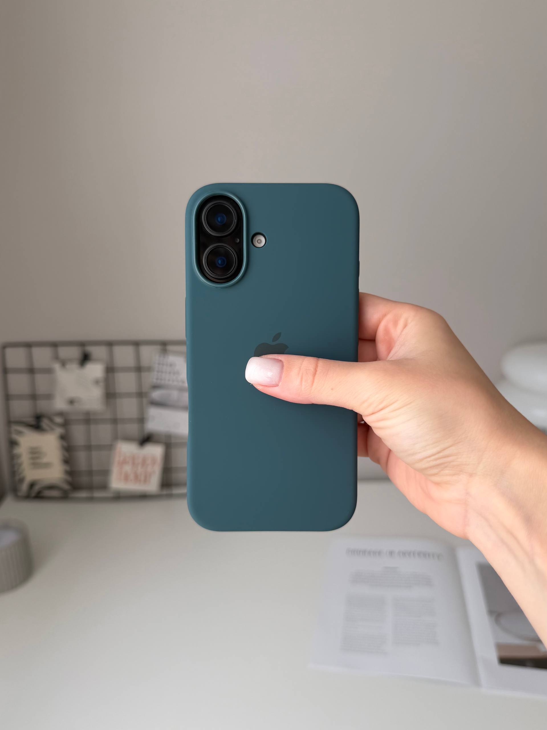 Чехол Silicone case с Magsafe на iPhone 16+ Lake Green (04)