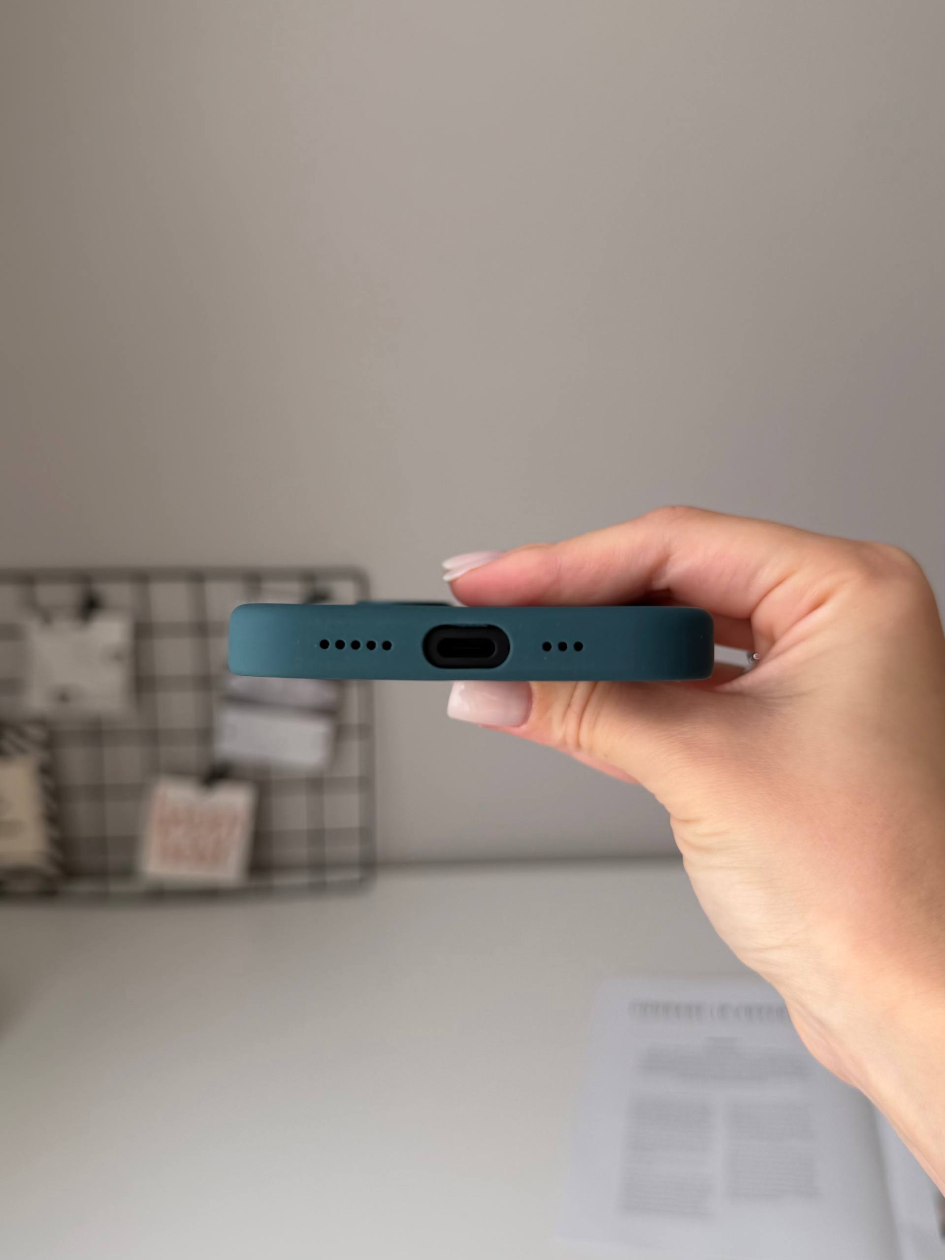 Чехол Silicone case с Magsafe на iPhone 16+ Lake Green (04)