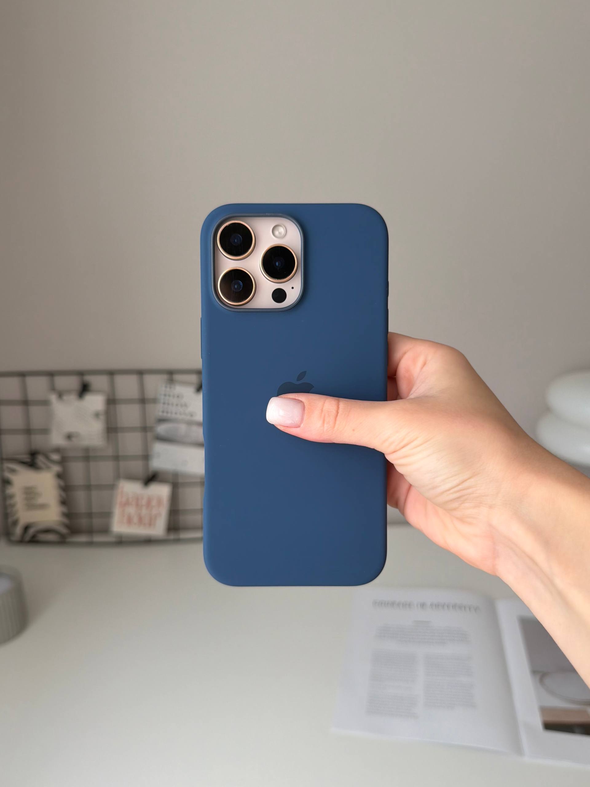Чохол Silicone case з Magsafe на iPhone 16 Pro Max Denim (05)
