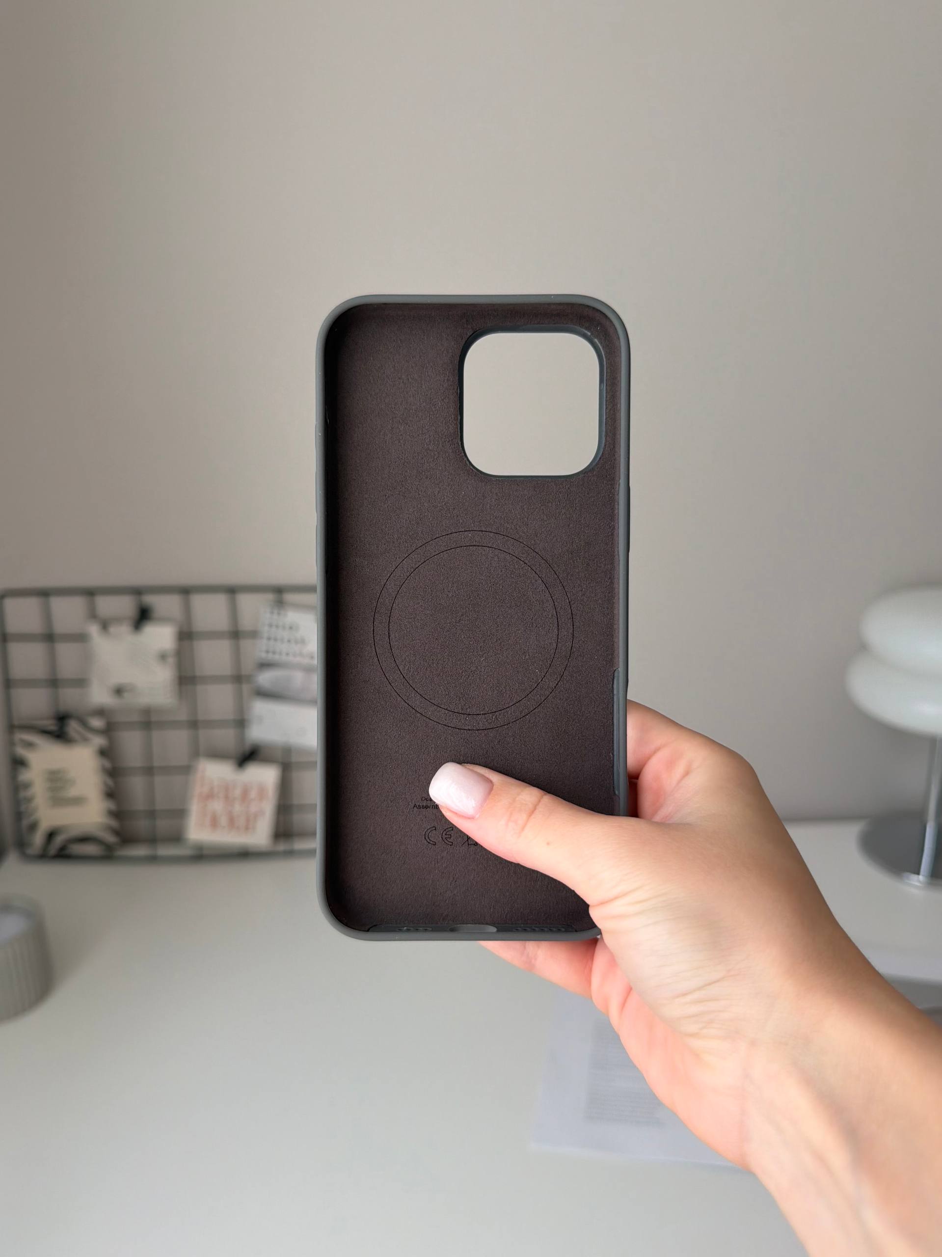Чохол Silicone case з Magsafe на iPhone 16 Pro Max Stone Gray (02)