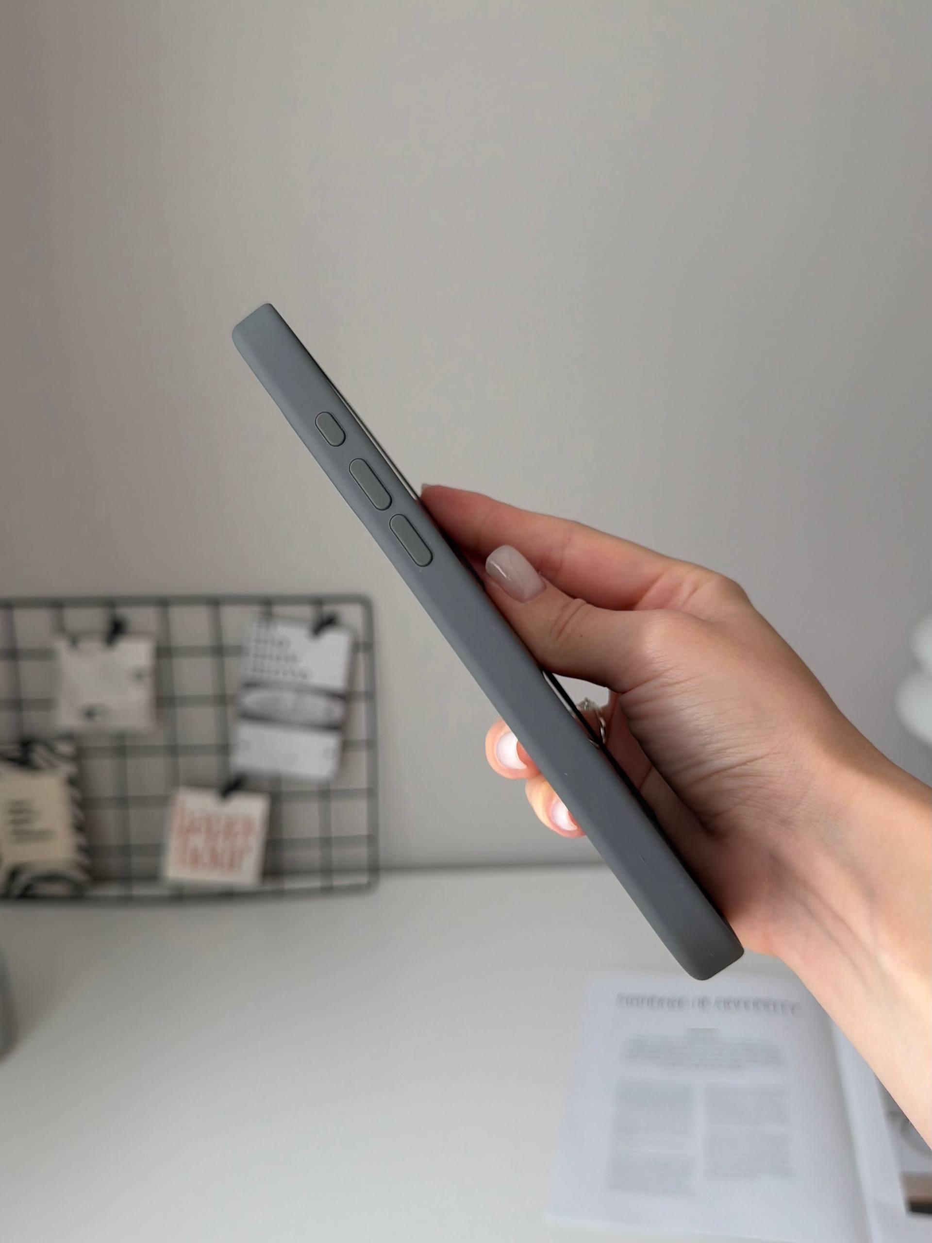 Чохол Silicone case з Magsafe на iPhone 16 Pro Max Stone Gray (02)