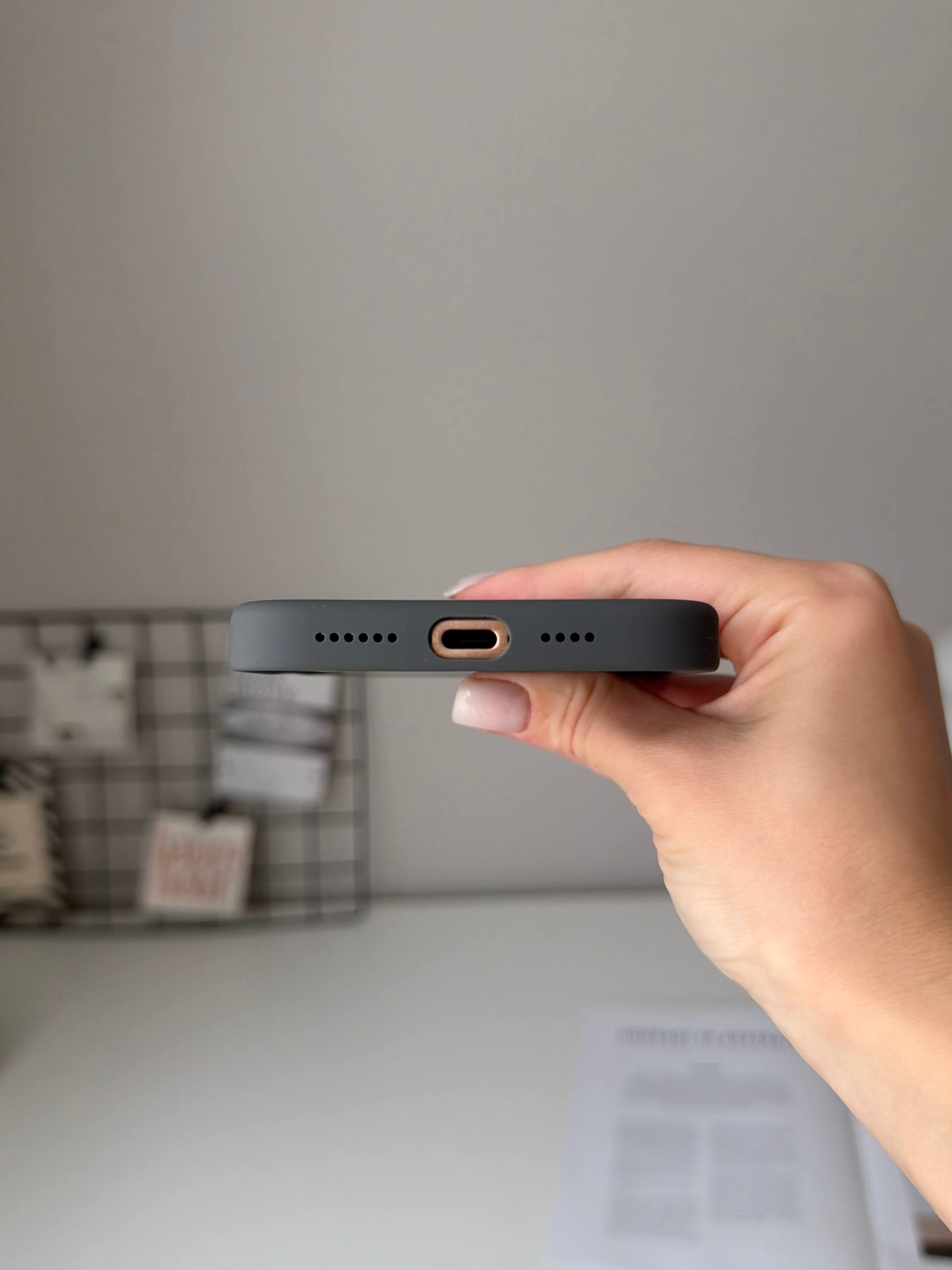 Чохол Silicone case з Magsafe на iPhone 16 Pro Max Stone Gray (02)