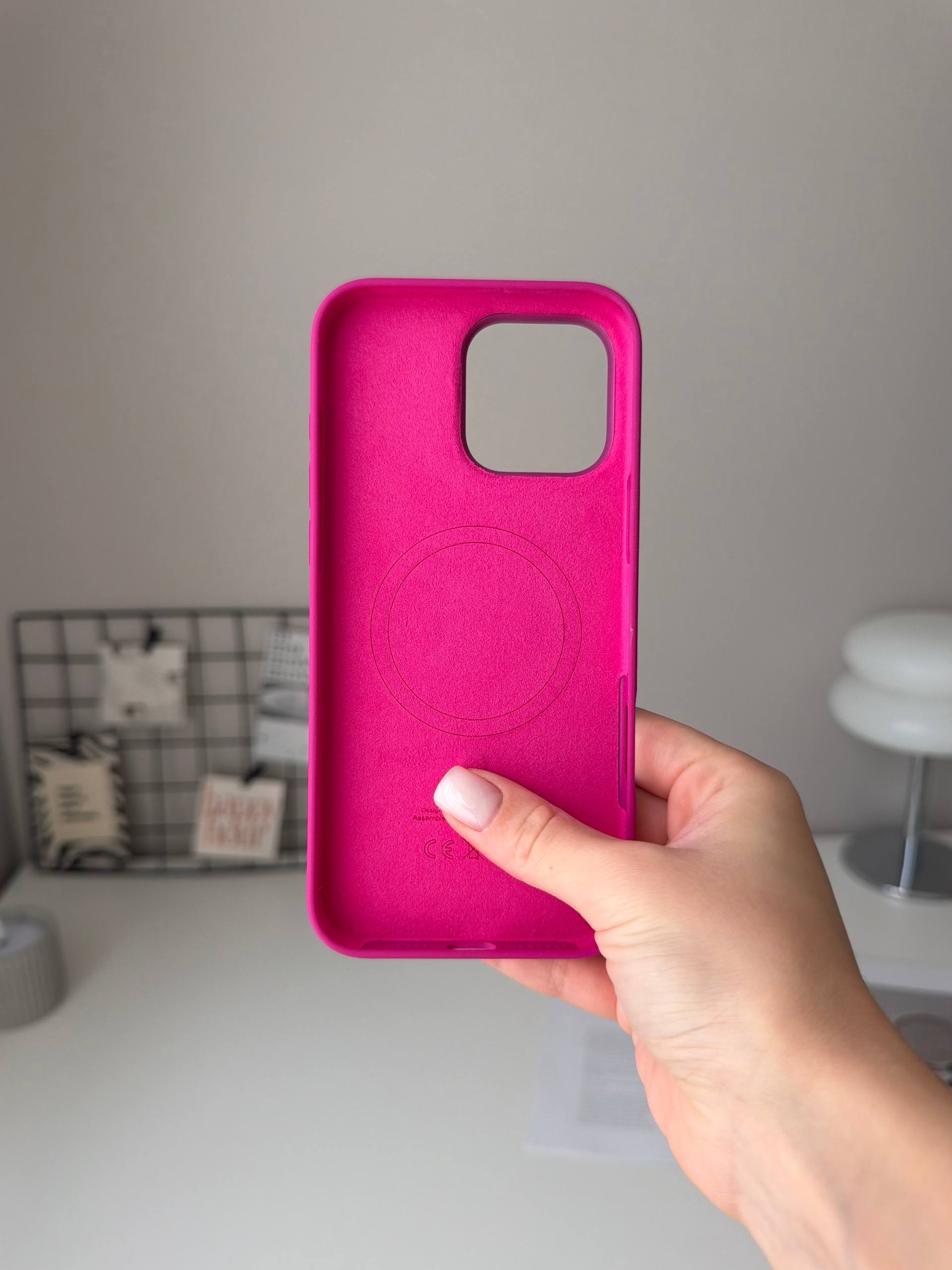 Чохол Silicone case з Magsafe на iPhone 16 Pro Max Fuchsia (07)