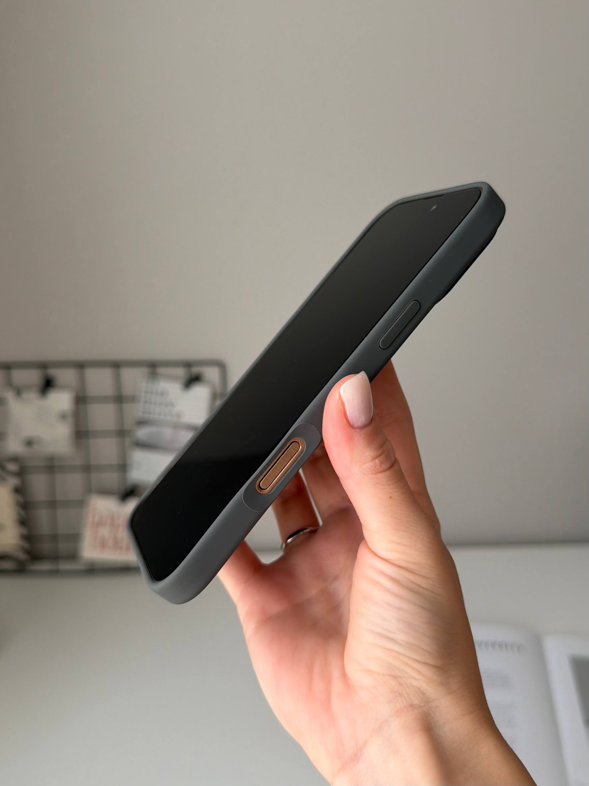 Чохол Silicone case з Magsafe на iPhone 16 Pro Max Stone Gray (02)
