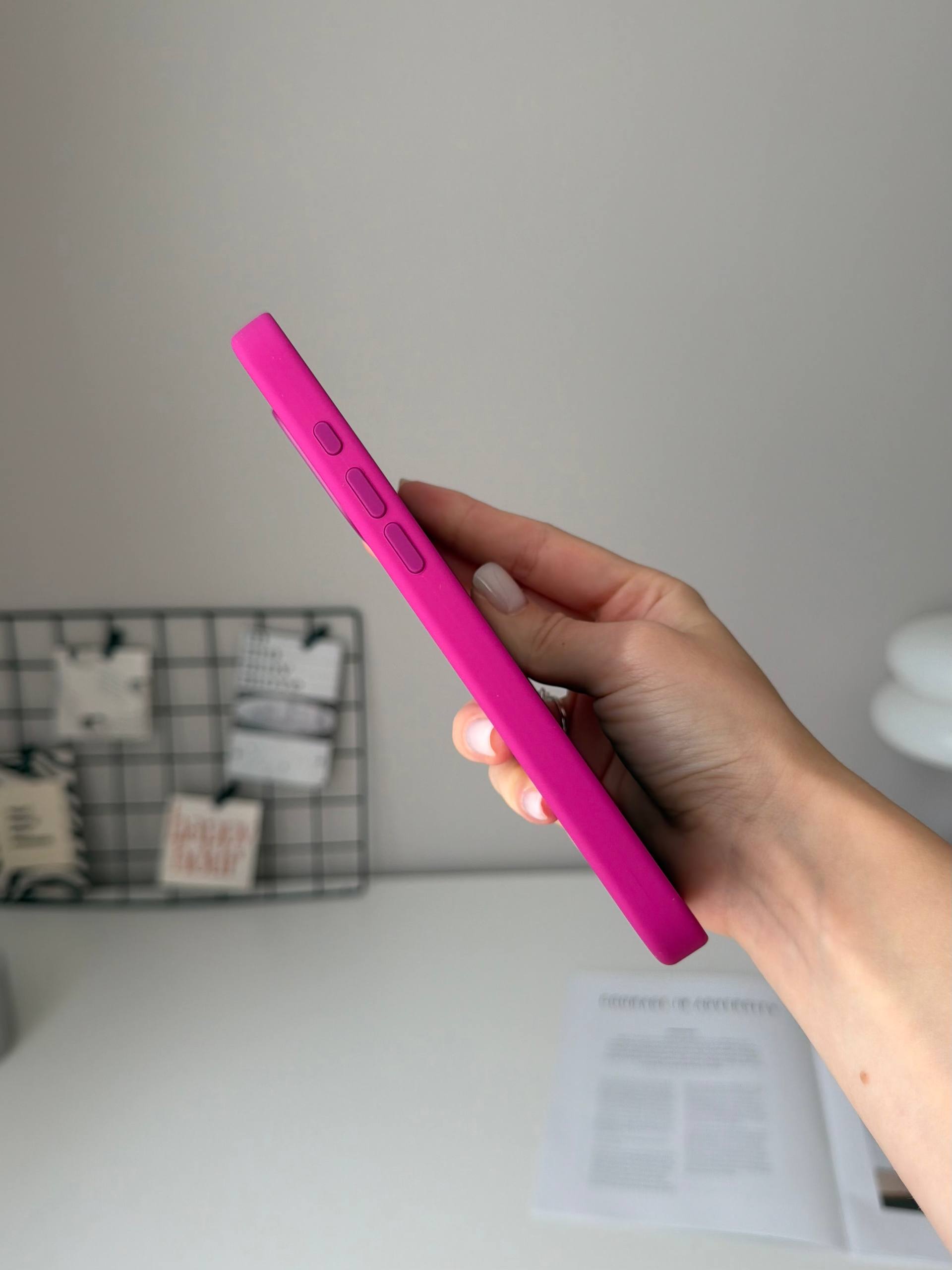 Чохол Silicone case з Magsafe на iPhone 16 Pro Max Fuchsia (07)