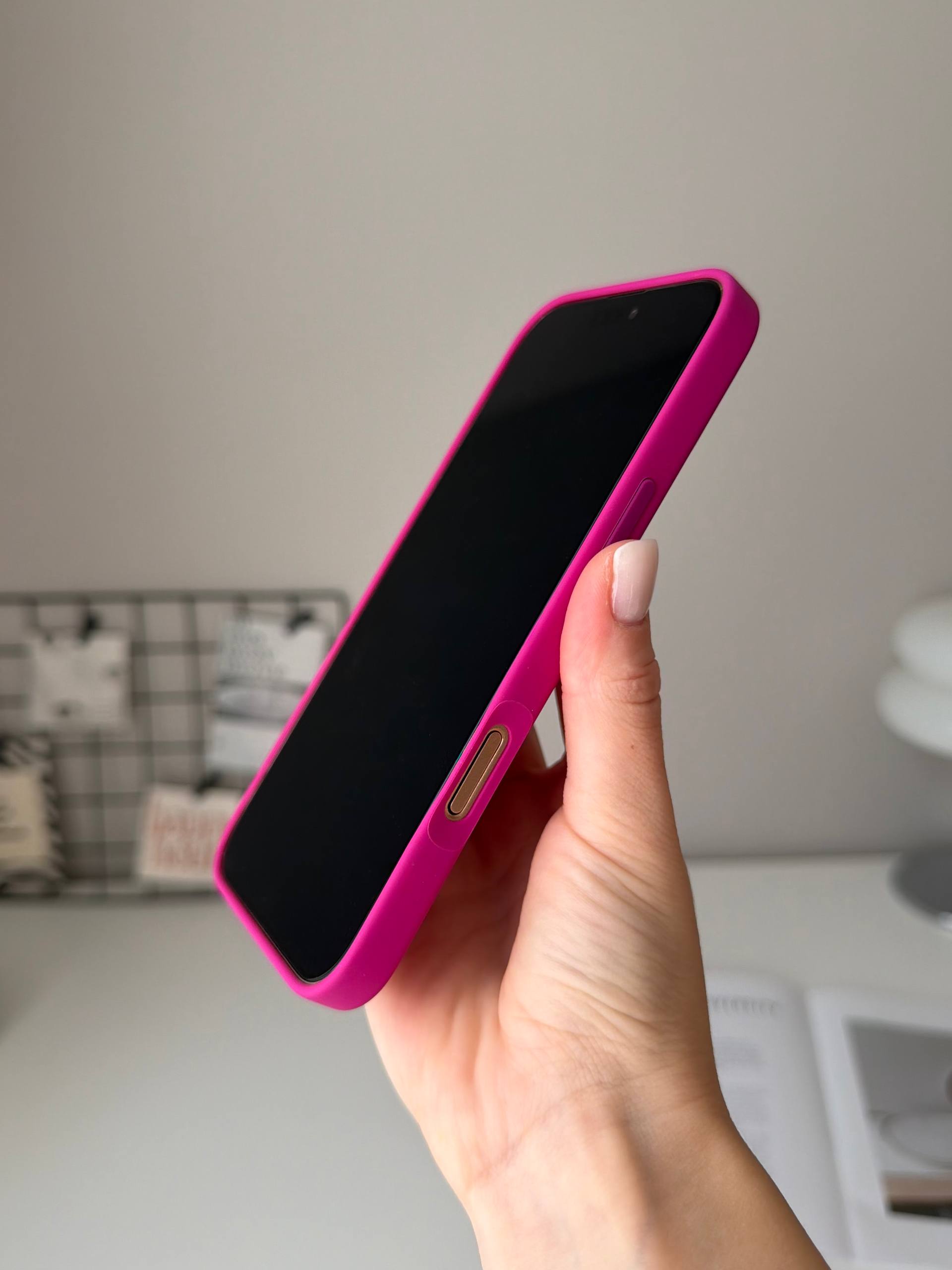 Чохол Silicone case з Magsafe на iPhone 16 Pro Max Fuchsia (07)