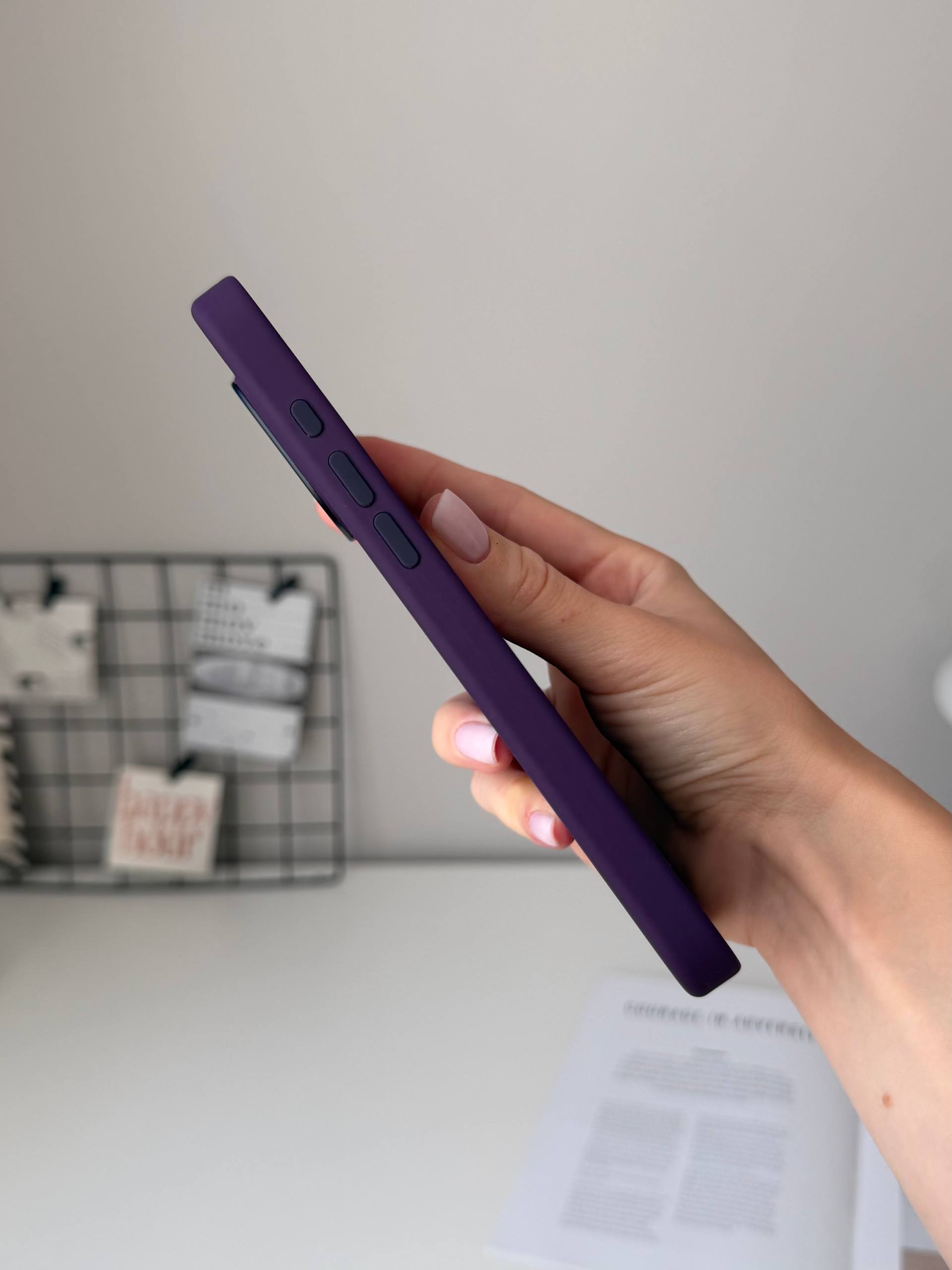 Чохол Silicone case з Magsafe на iPhone 16 Pro Max Plum (03)