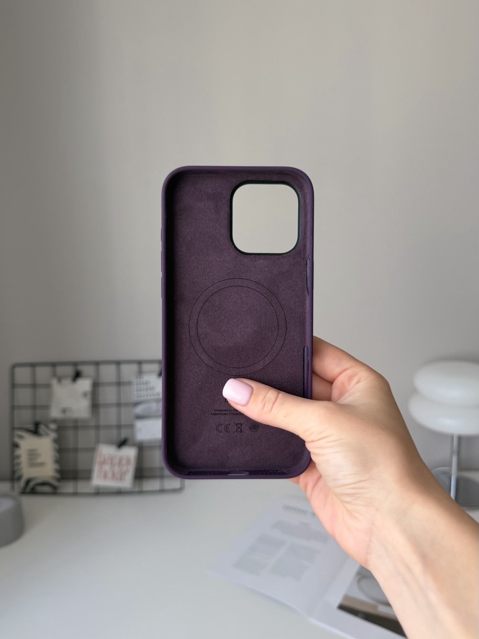 Чохол Silicone case з Magsafe на iPhone 16 Pro Max Plum (03)