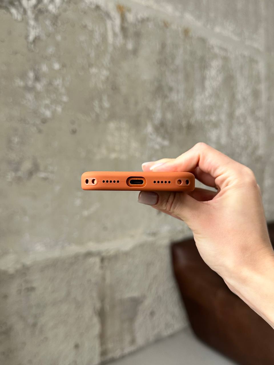 Чохол Silicone case з Magsafe на iPhone 17 Pro Terra Cotta (05)