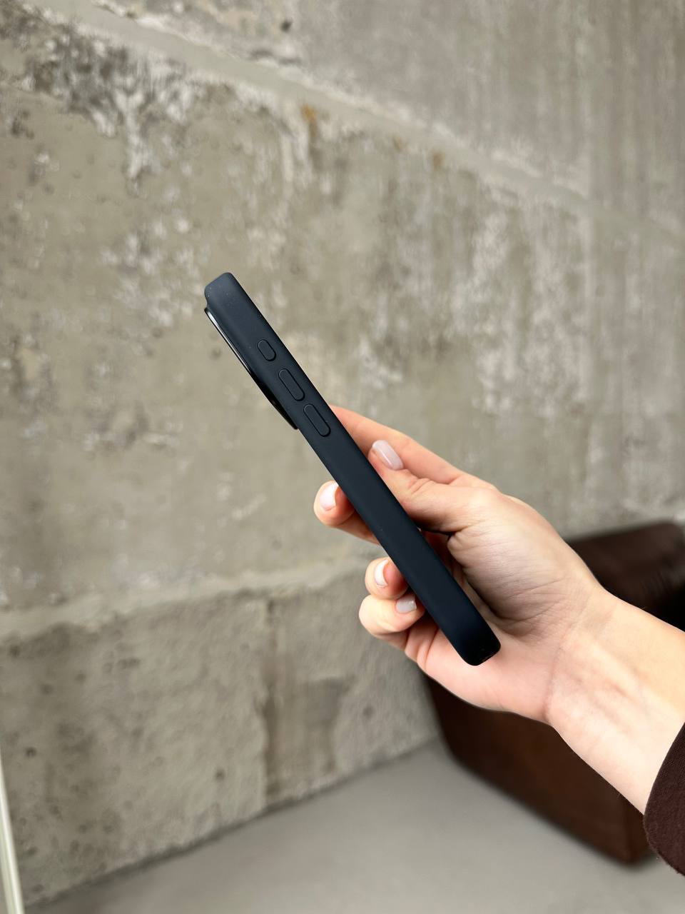 Чохол Silicone case з Magsafe на iPhone 17 Pro Black (01)