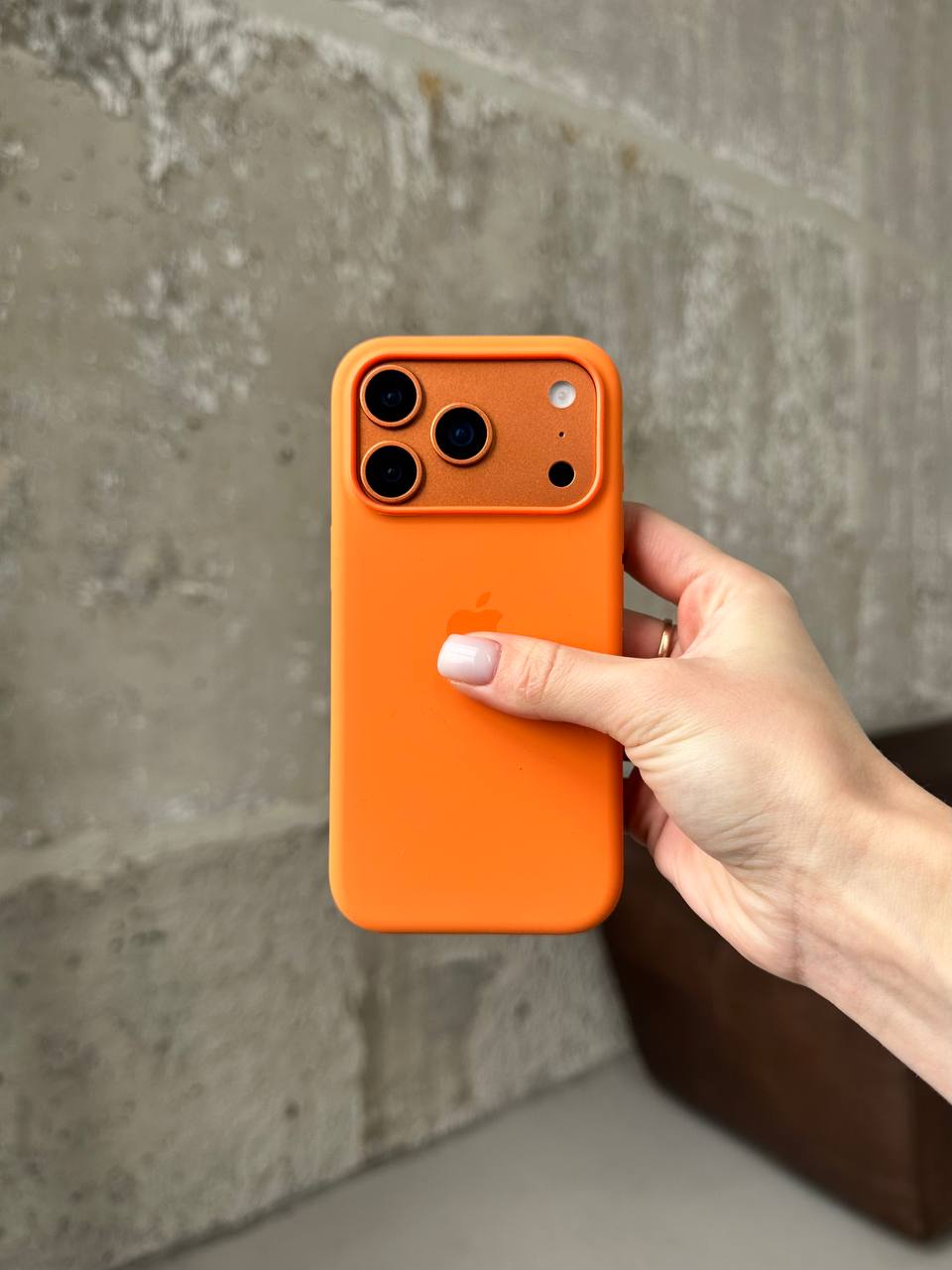 Чохол Silicone case з Magsafe на iPhone 17 Pro Orange (08)