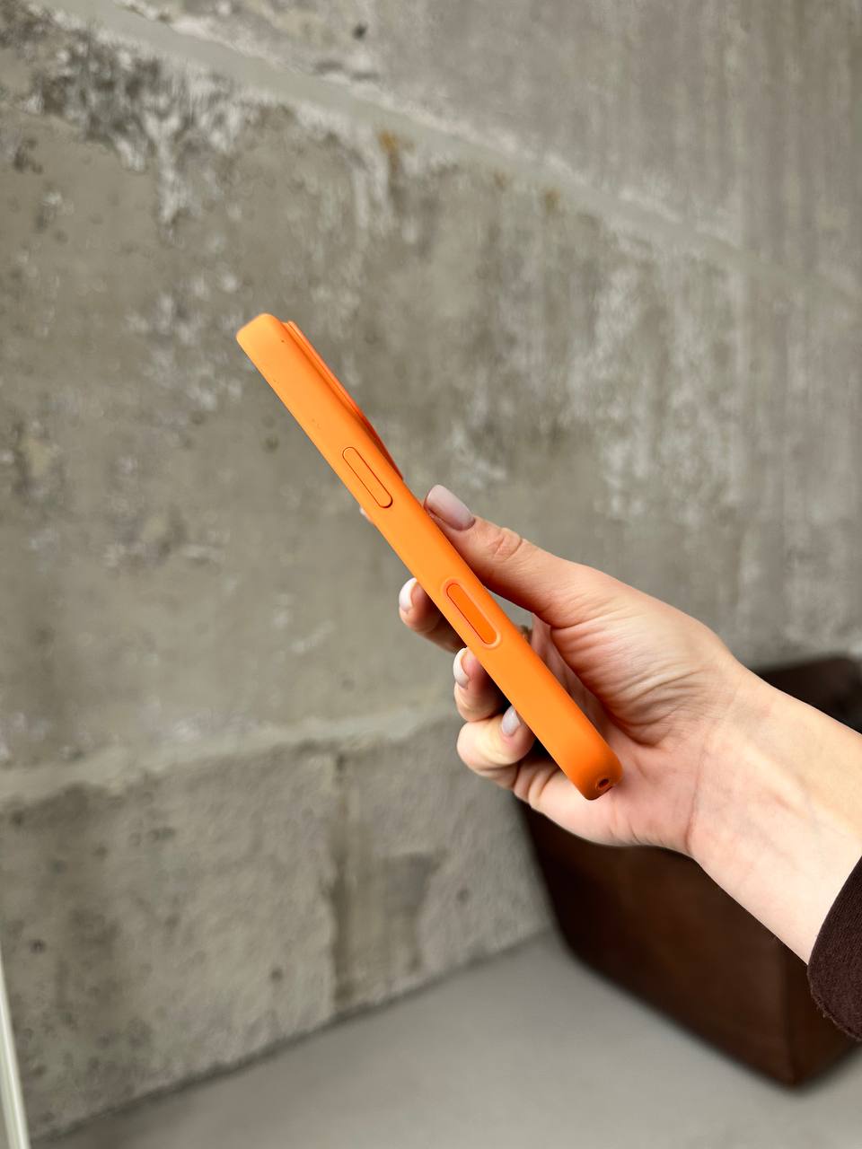 Чохол Silicone case з Magsafe на iPhone 17 Pro Orange (08)