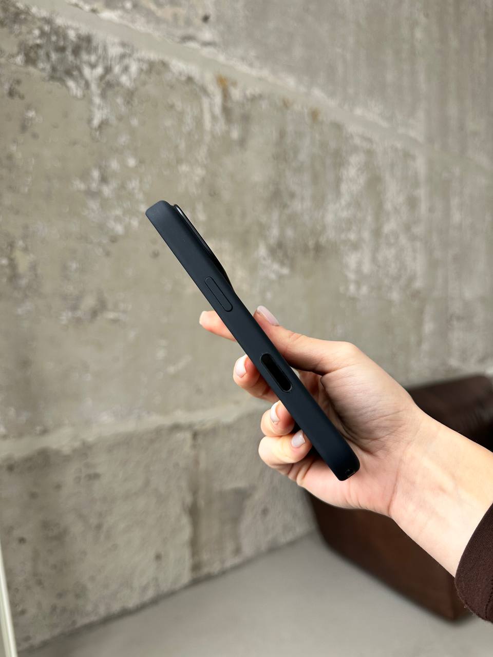 Чохол Silicone case з Magsafe на iPhone 17 Pro Black (01)