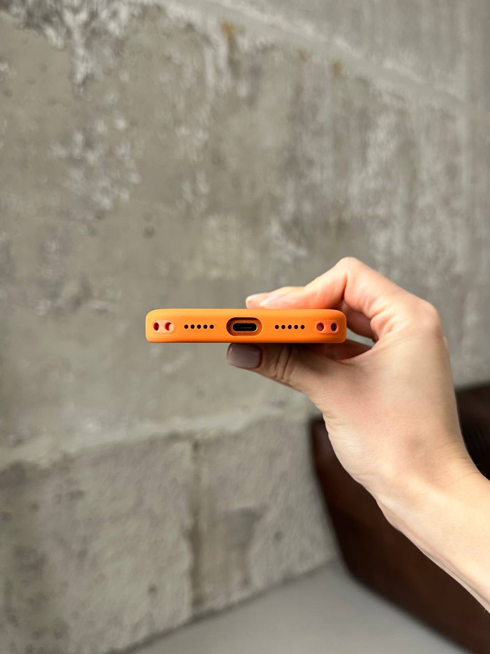 Чохол Silicone case з Magsafe на iPhone 17 Pro Orange (08)