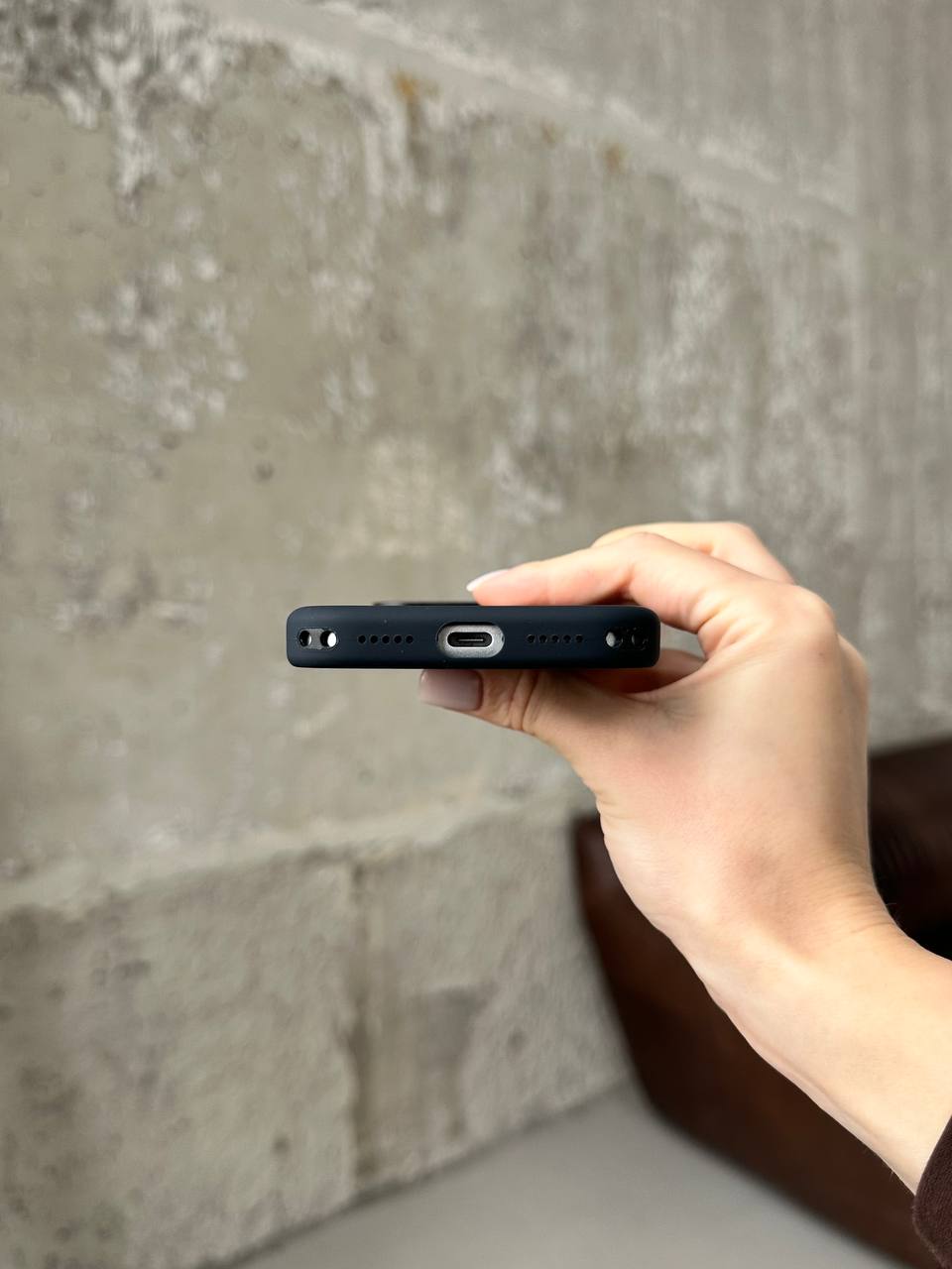 Чохол Silicone case з Magsafe на iPhone 17 Pro Black (01)