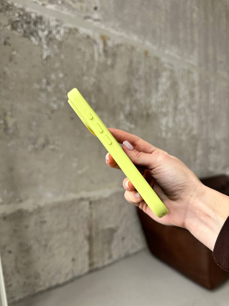 Чохол Silicone case з Magsafe на iPhone 17 Pro Neon Yellow (03)