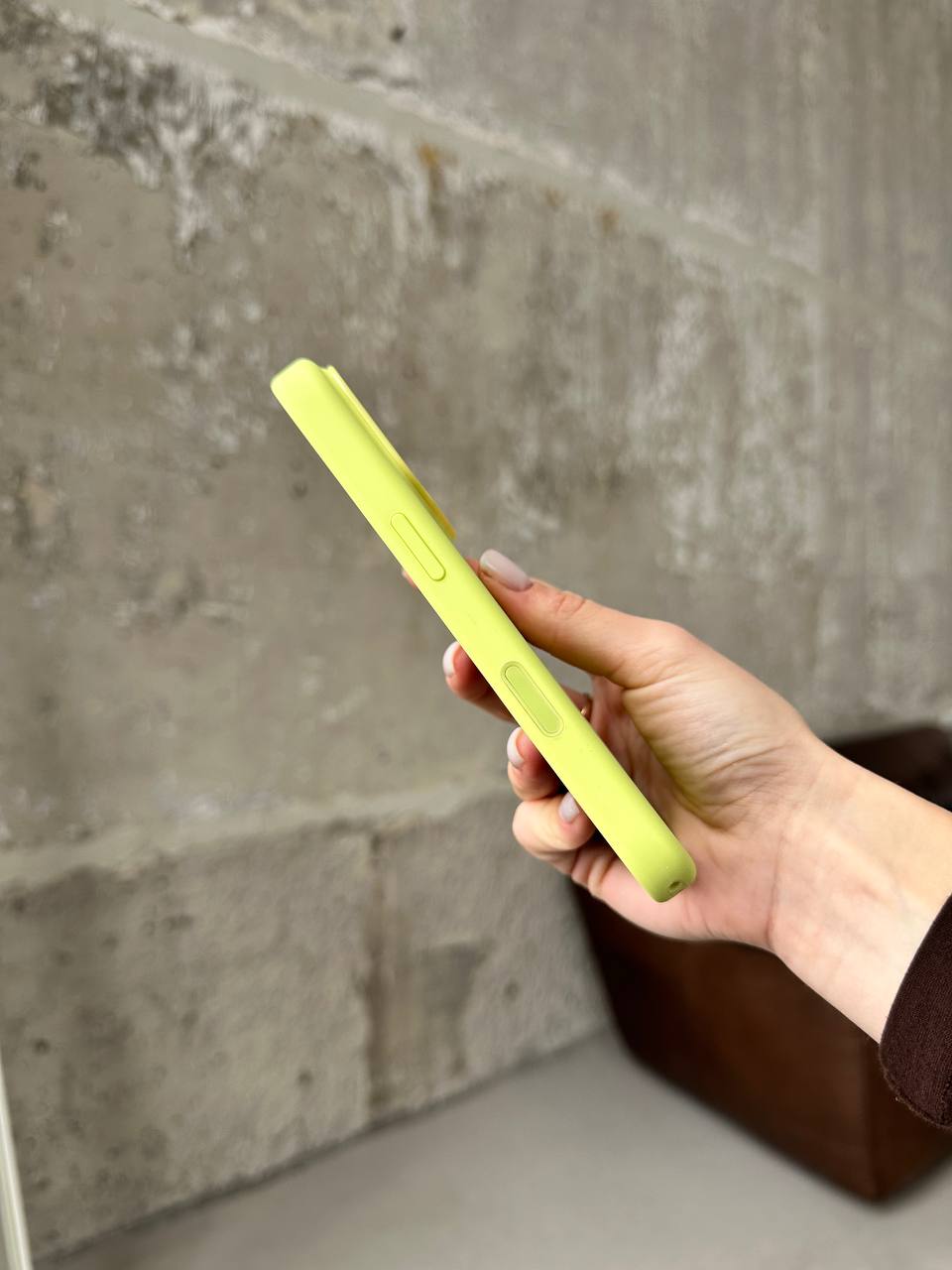 Чохол Silicone case з Magsafe на iPhone 17 Pro Neon Yellow (03)