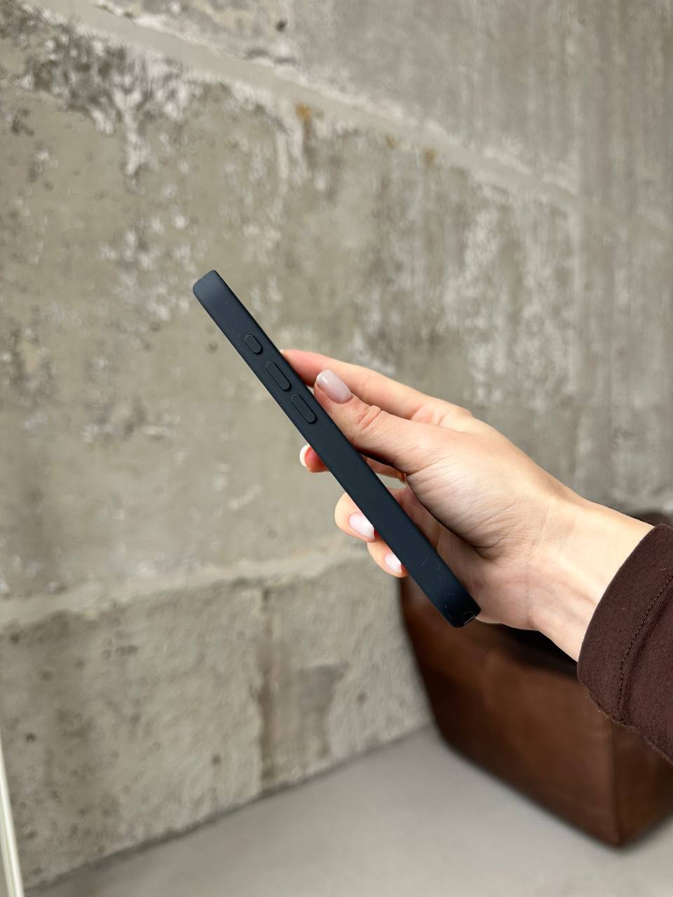 Чохол Silicone case з Magsafe на iPhone 17 Black (01)