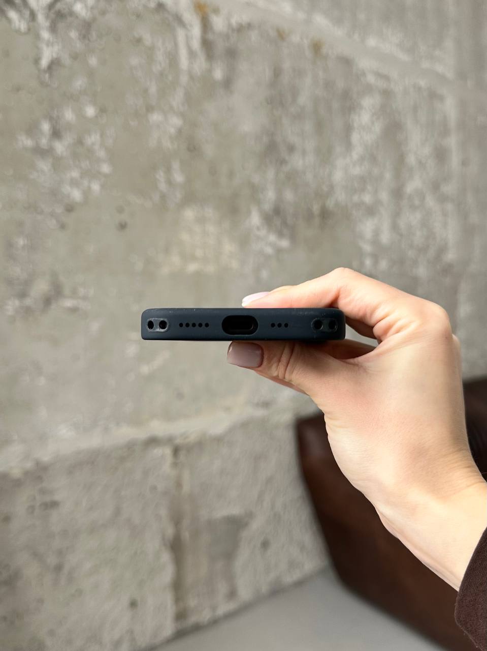 Чохол Silicone case з Magsafe на iPhone 17 Black (01)