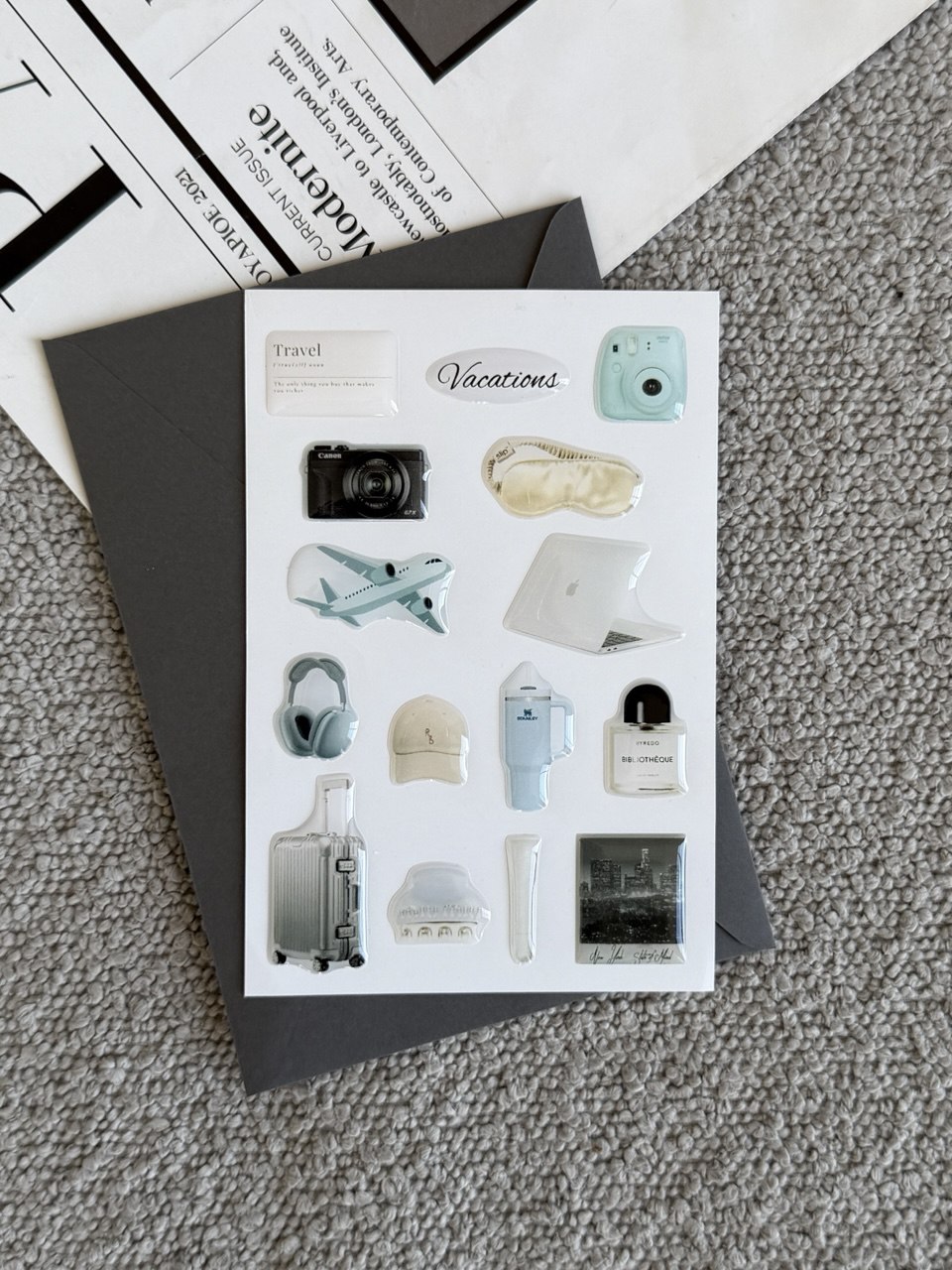 Объемный 3D стикерпак &amp;amp;quot;Travel&amp;amp;quot;