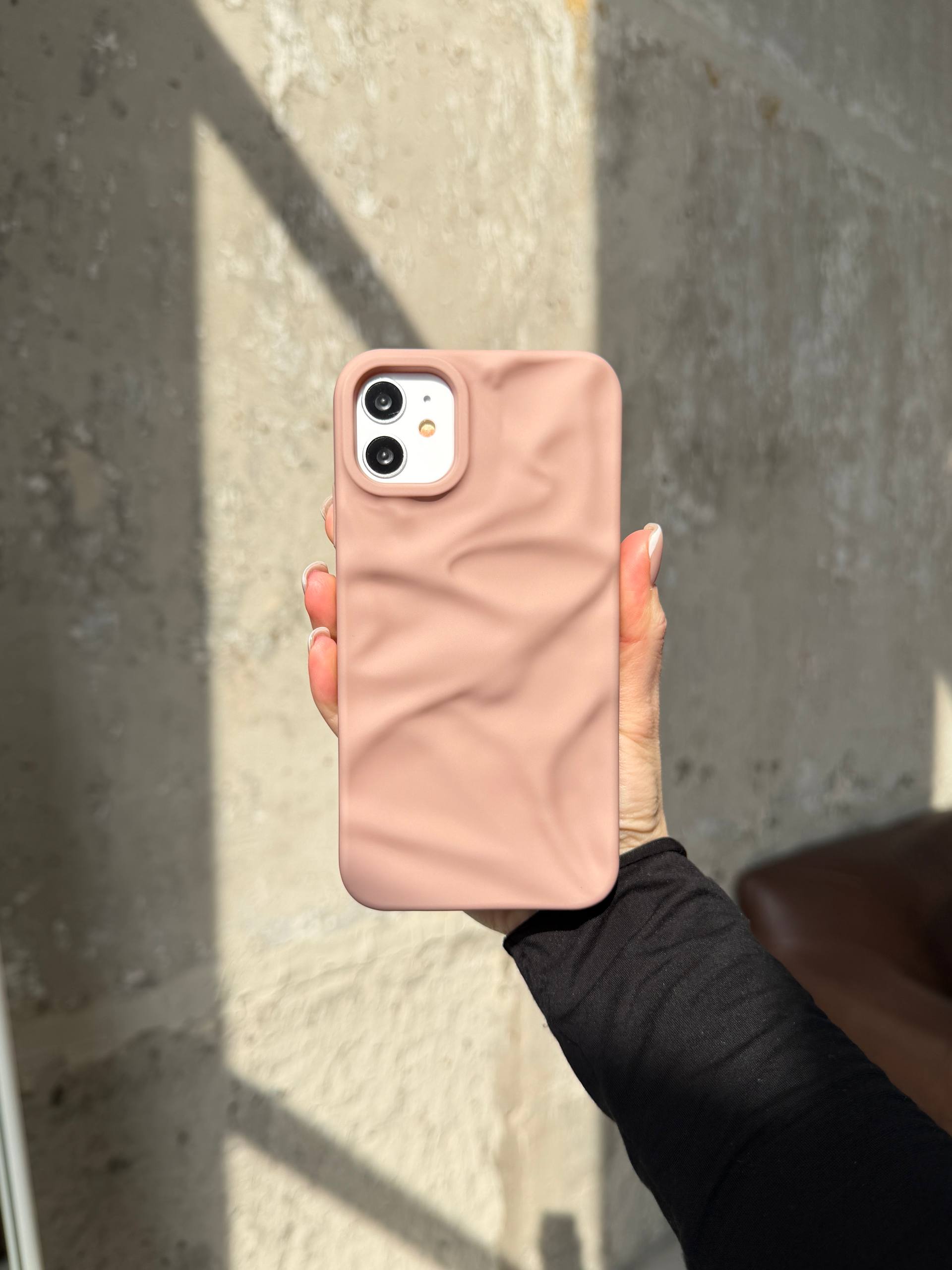Чехол матовый волнистый Wave Case для iPhone 11 Powder (06)