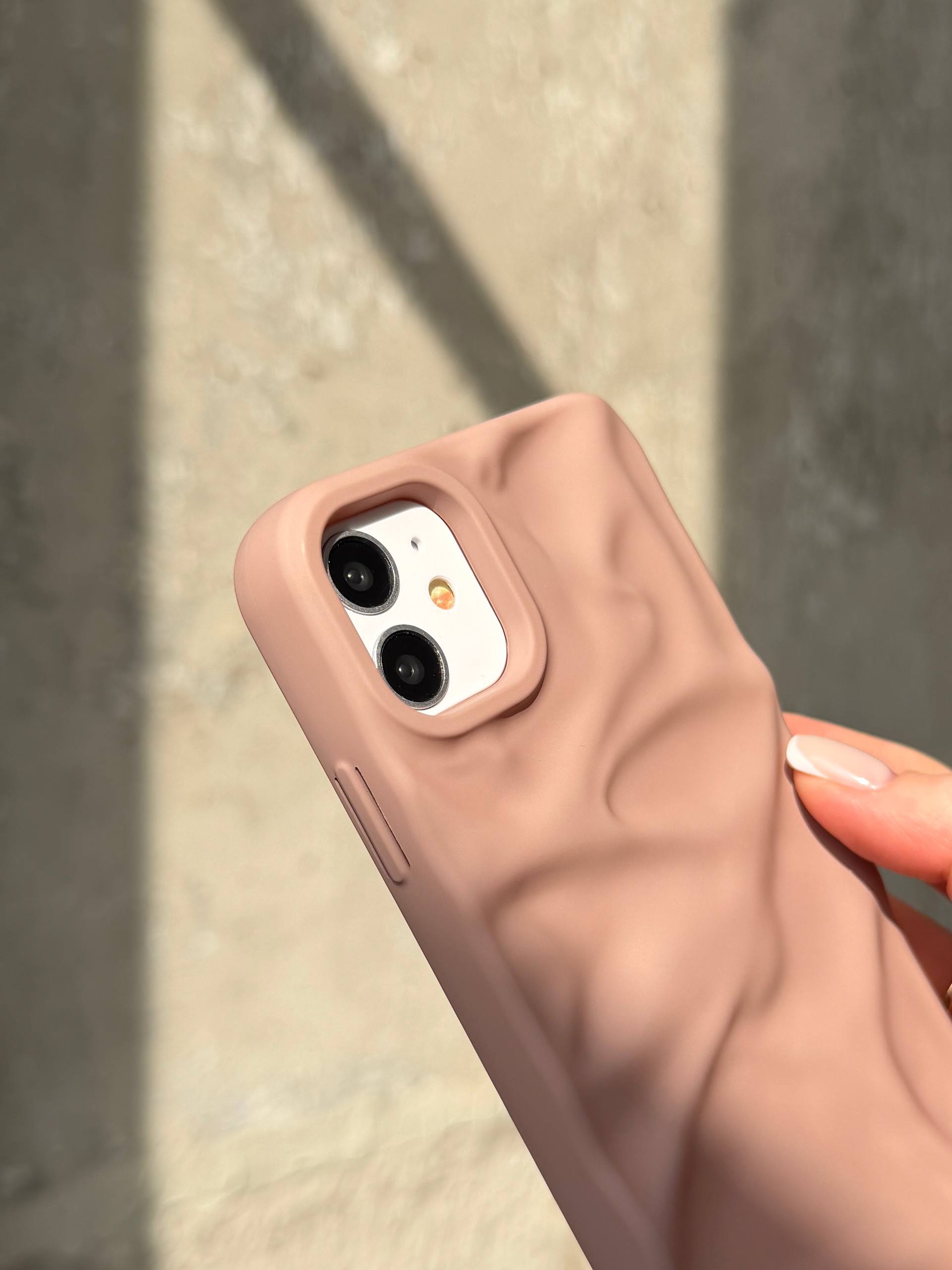 Чехол матовый волнистый Wave Case для iPhone 11 Powder (06)