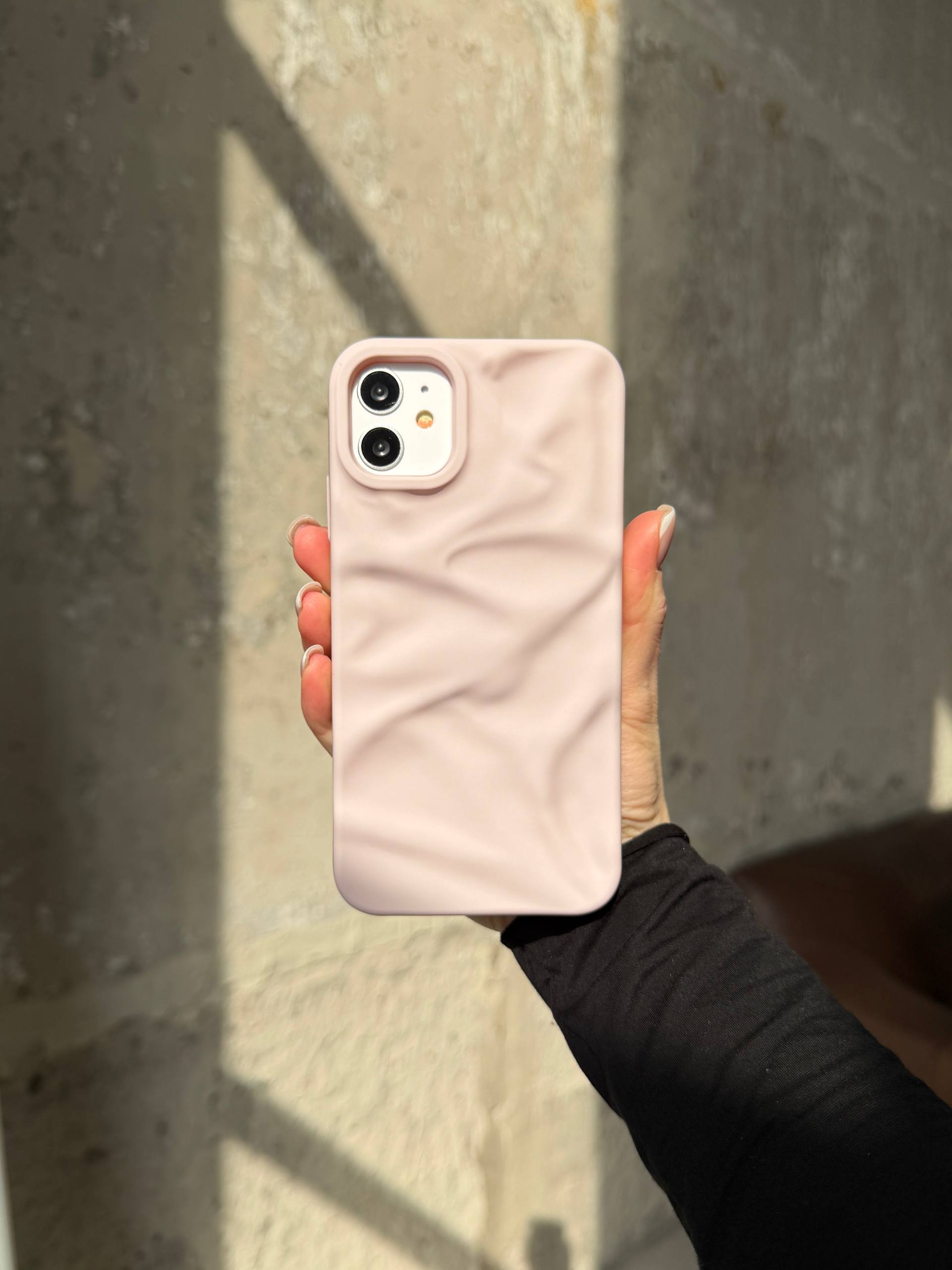 Чехол матовый волнистый Wave Case для iPhone 11 Chalk Pink (04)