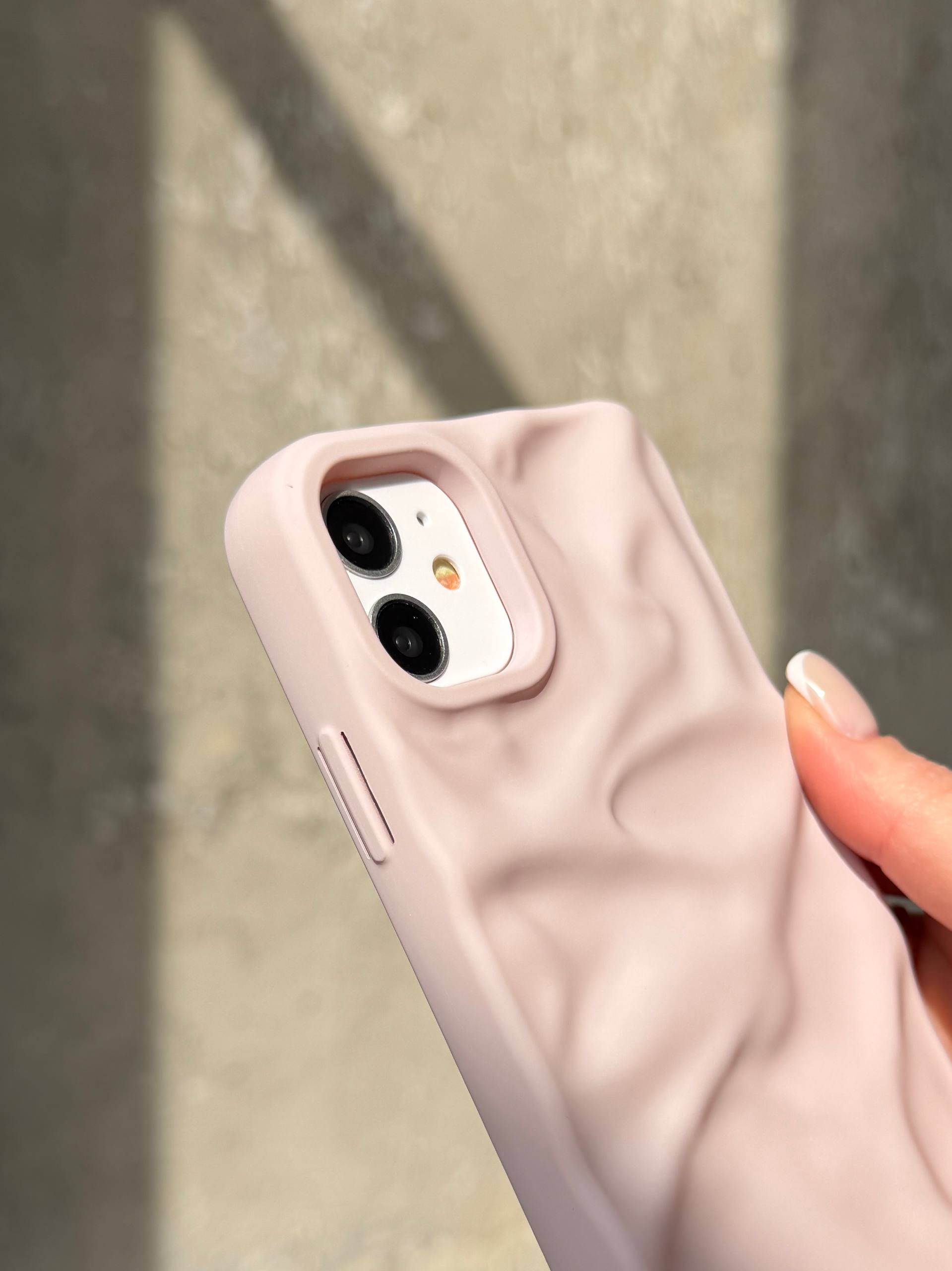 Чехол матовый волнистый Wave Case для iPhone 11 Chalk Pink (04)