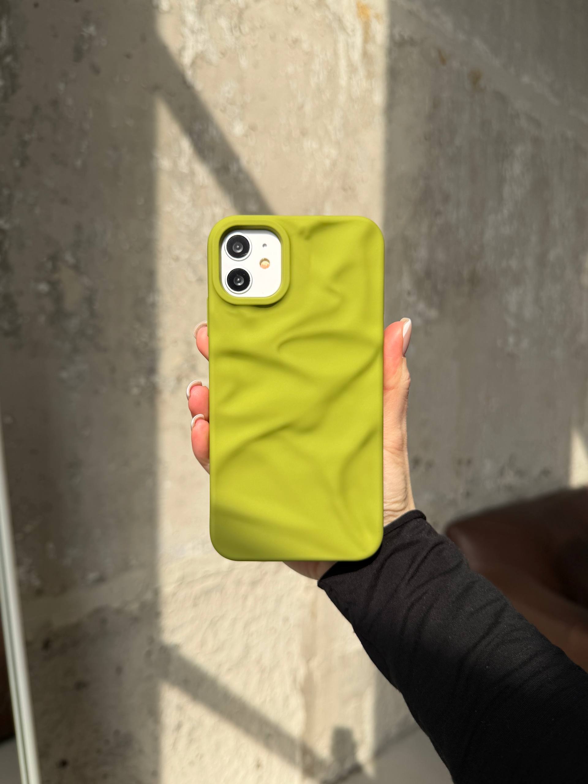 Чехол матовый волнистый Wave Case для iPhone 11 Green (09)