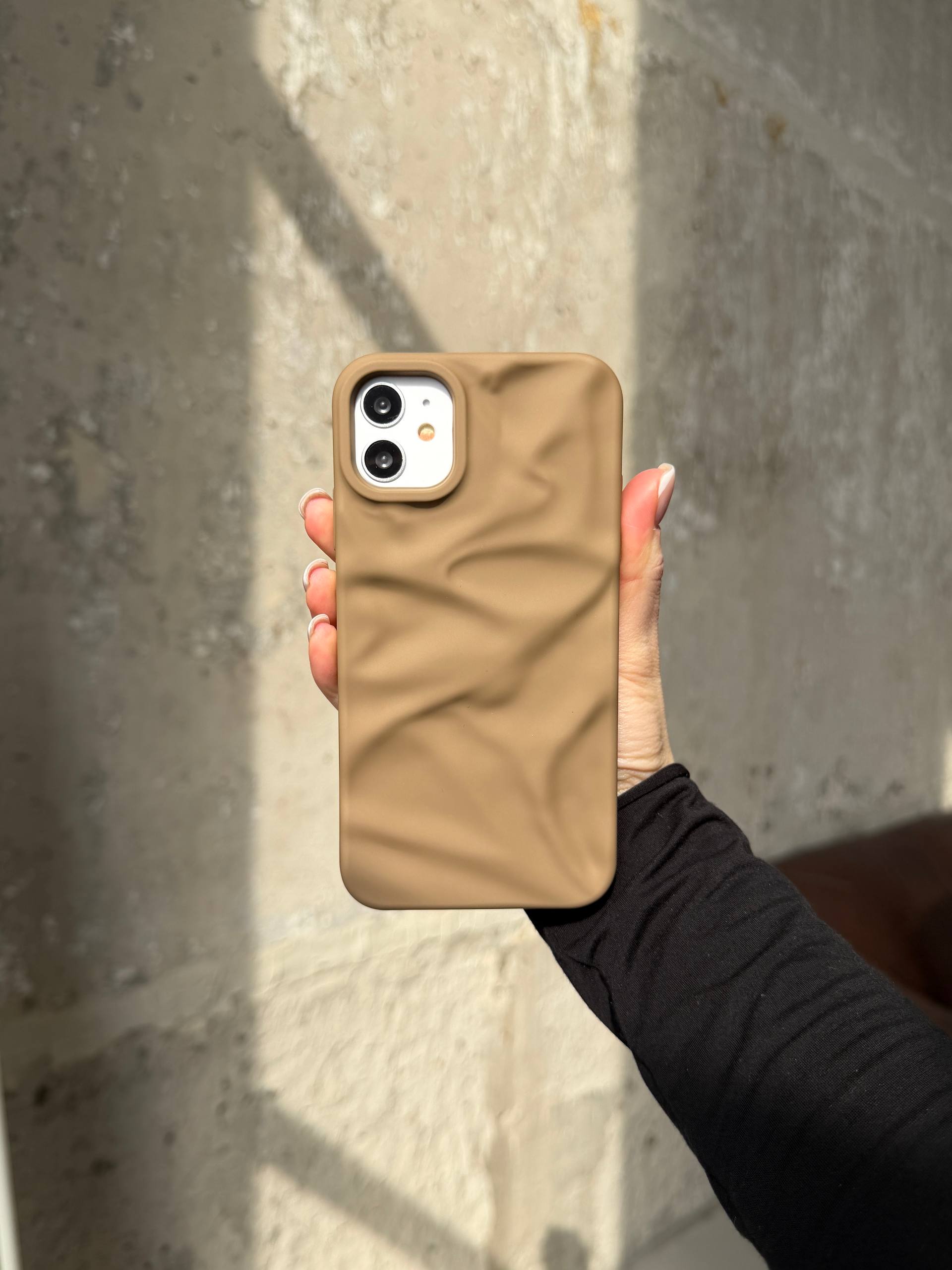 Чехол матовый волнистый Wave Case для iPhone 11 Milk Chocolate (05)