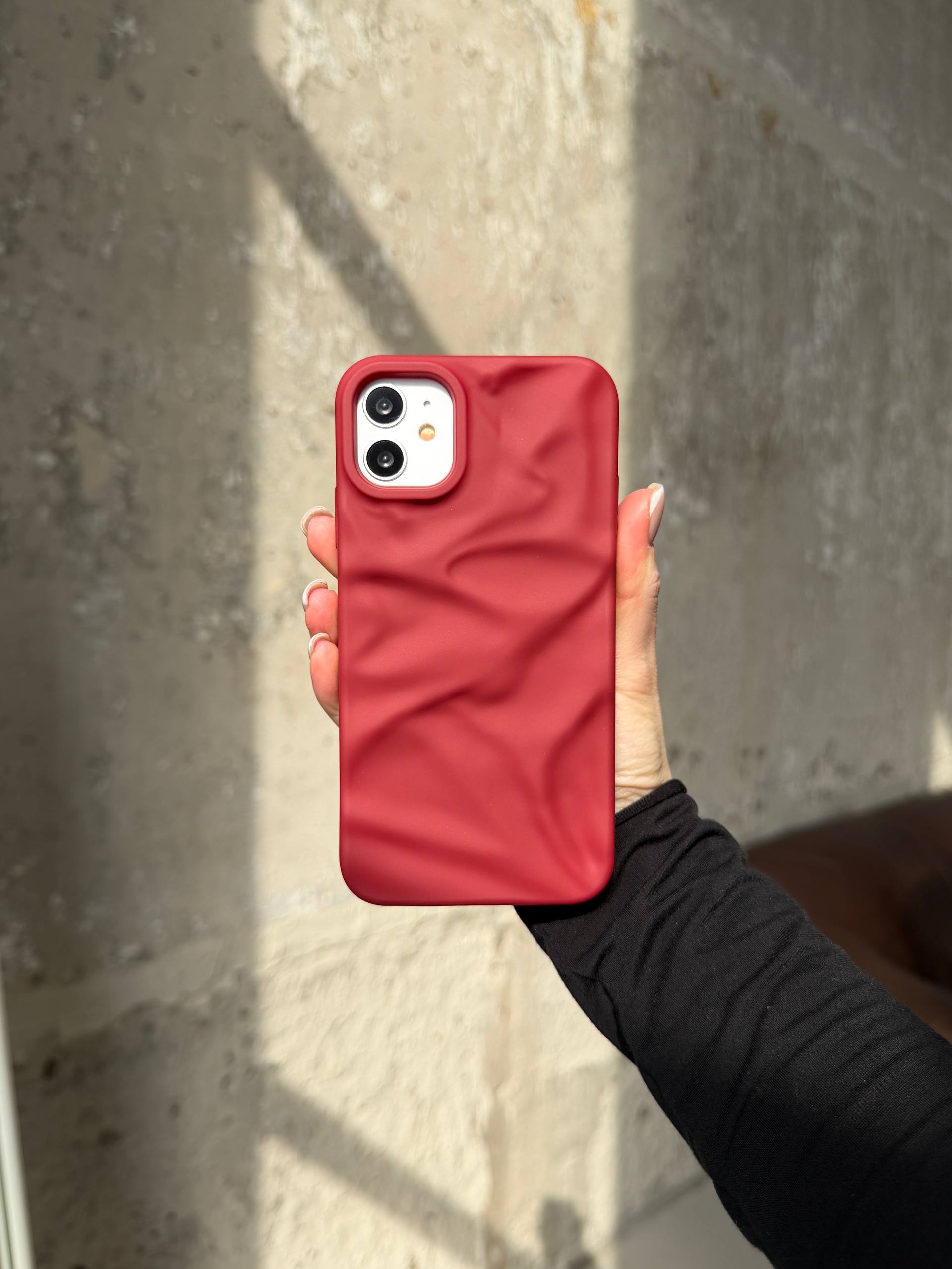 Чехол матовый волнистый Wave Case для iPhone 11 Wine Red (10)