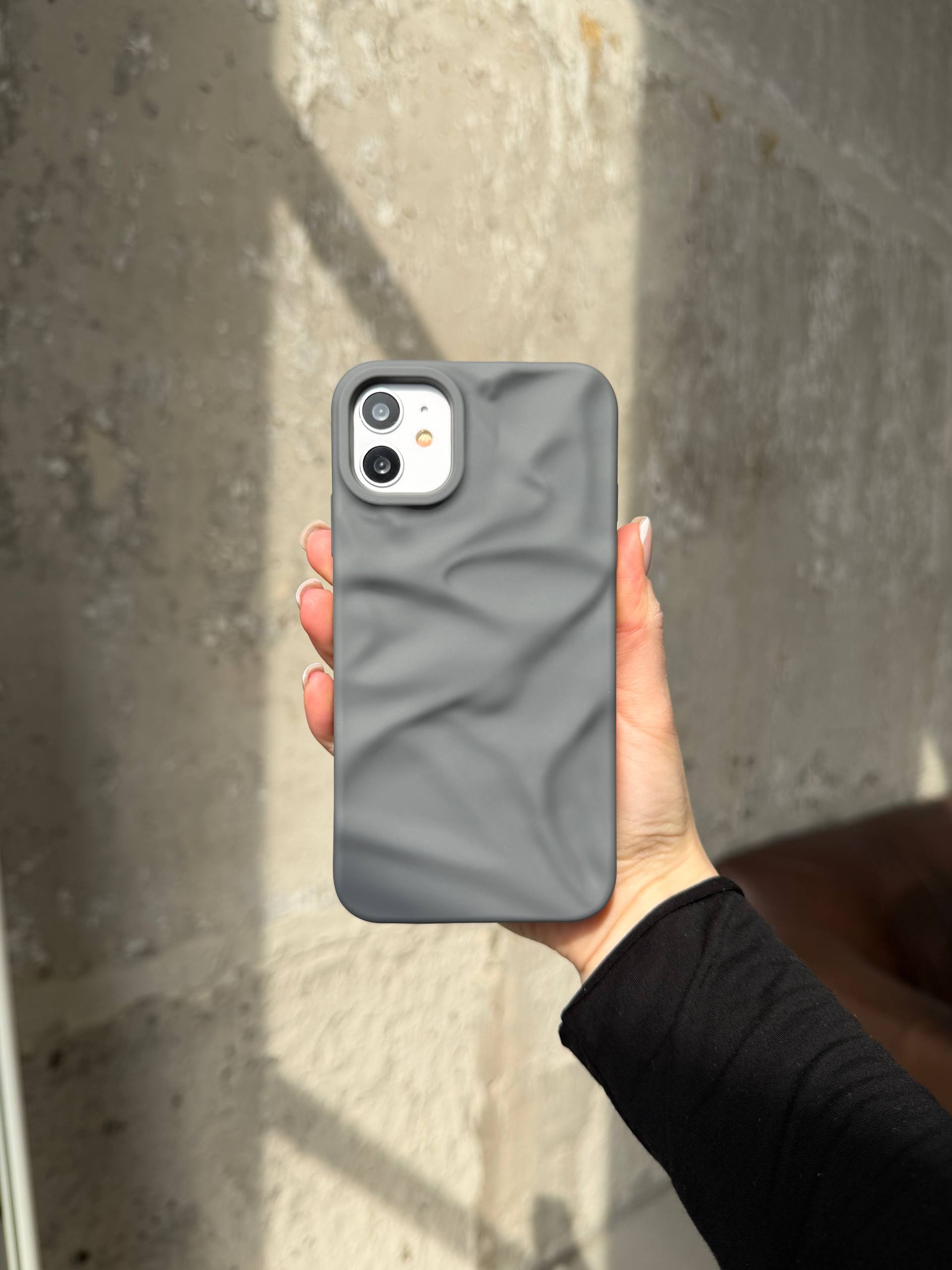 Чехол матовый волнистый Wave Case для iPhone 11 Grey (02)
