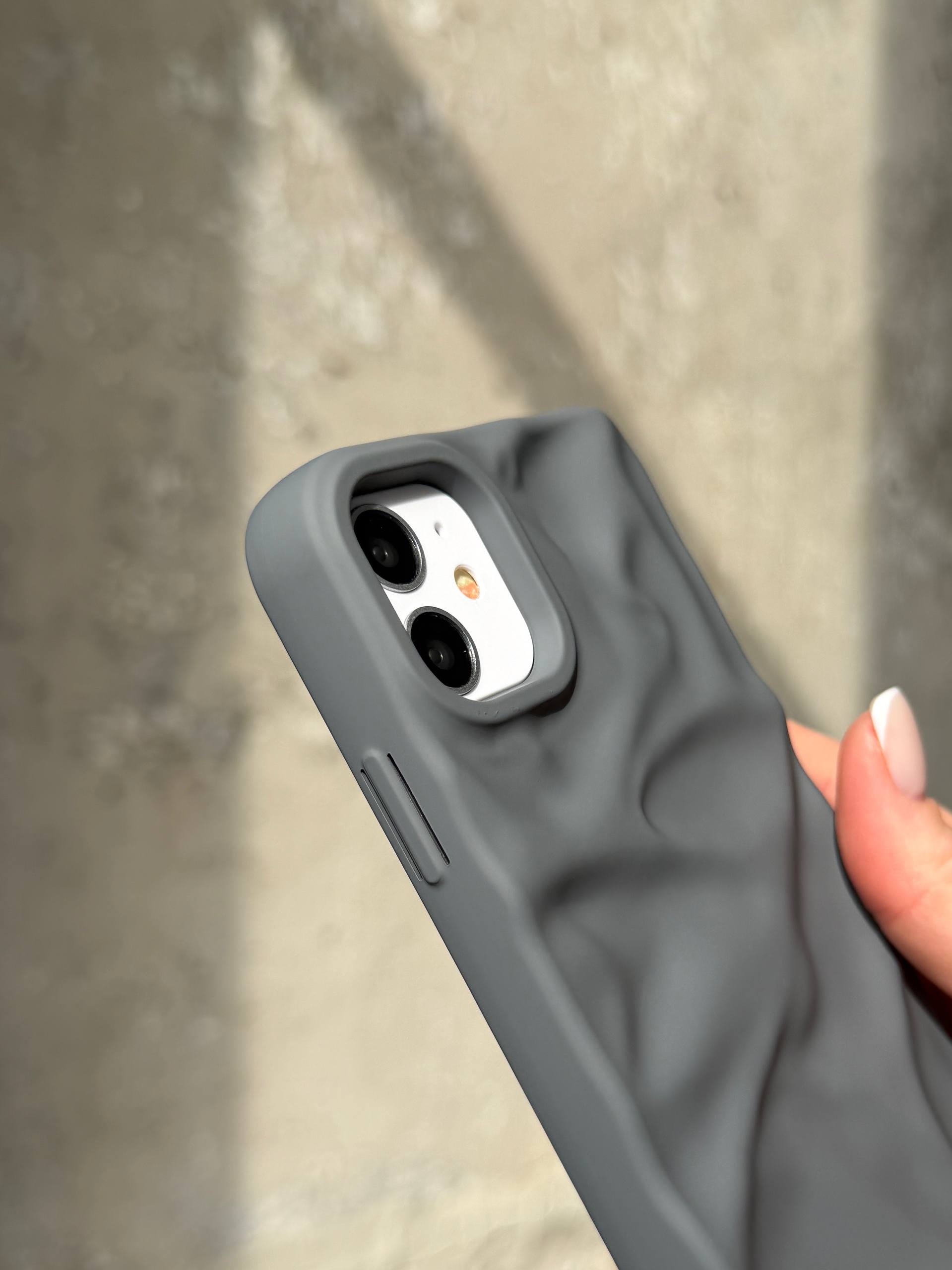 Чехол матовый волнистый Wave Case для iPhone 11 Grey (02)