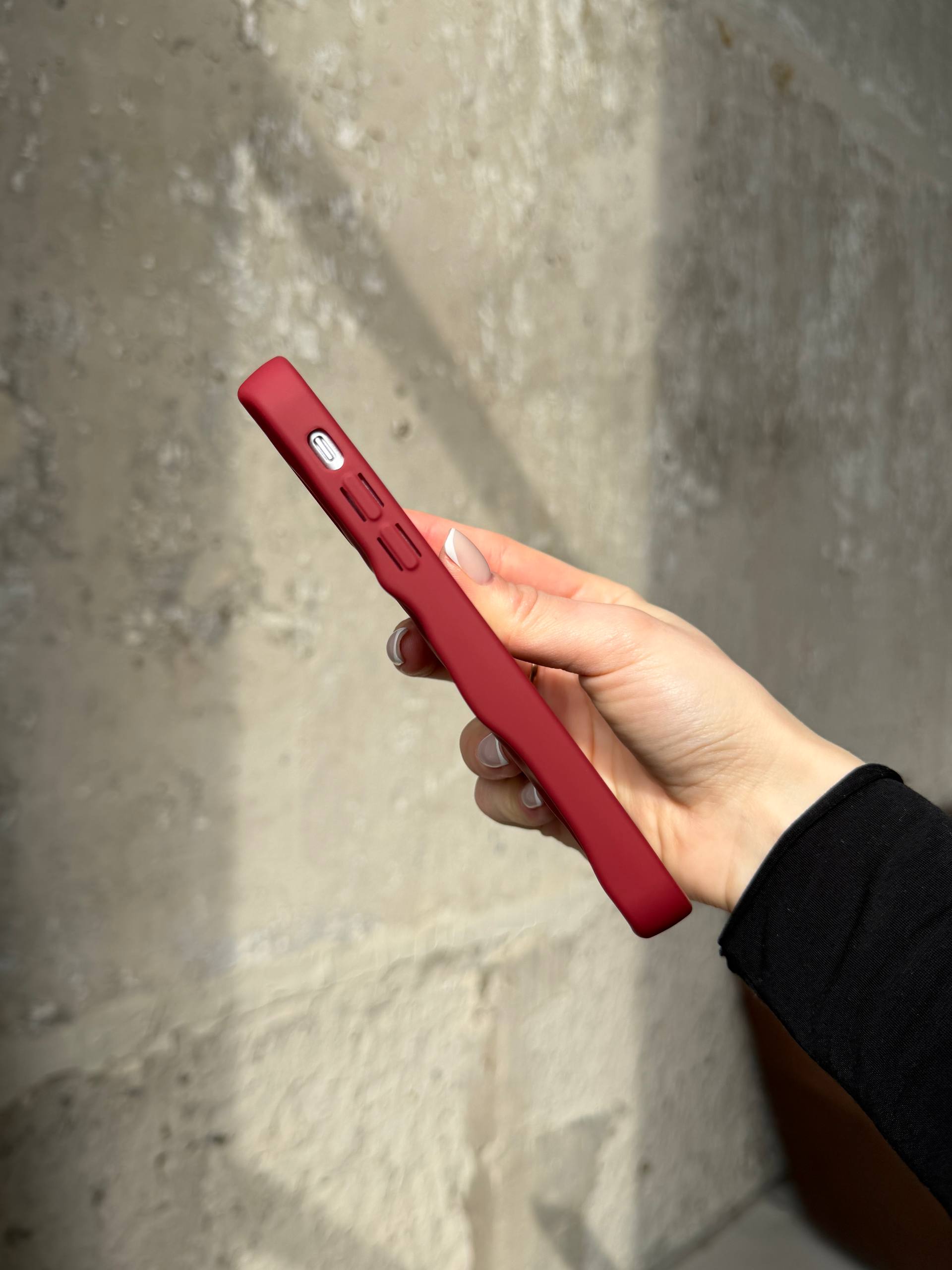 Чехол матовый волнистый Wave Case для iPhone 11 Wine Red (10)