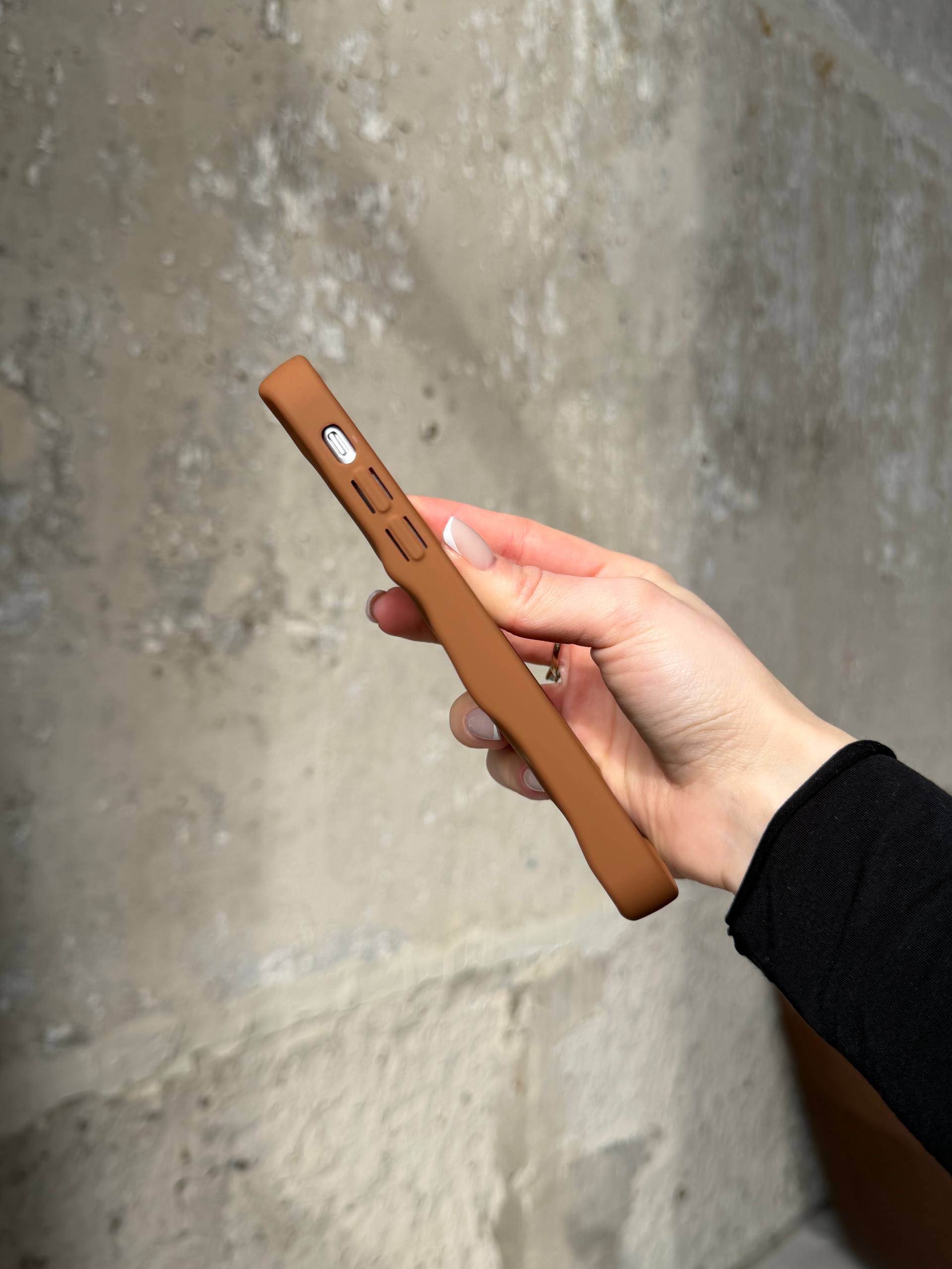 Чехол матовый волнистый Wave Case для iPhone 11 Brown (03)