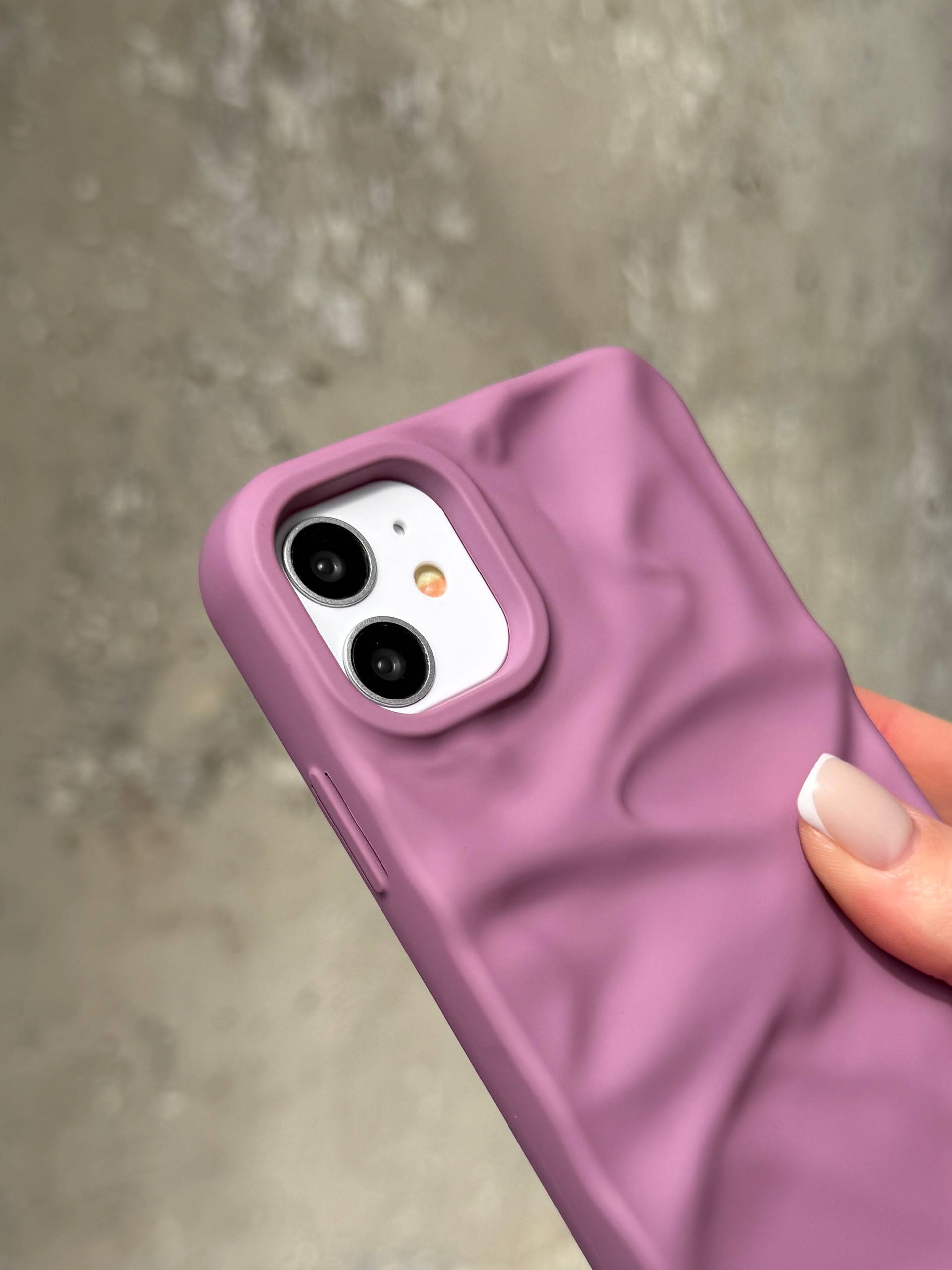 Чехол матовый волнистый Wave Case для iPhone 11 Mauve (08)
