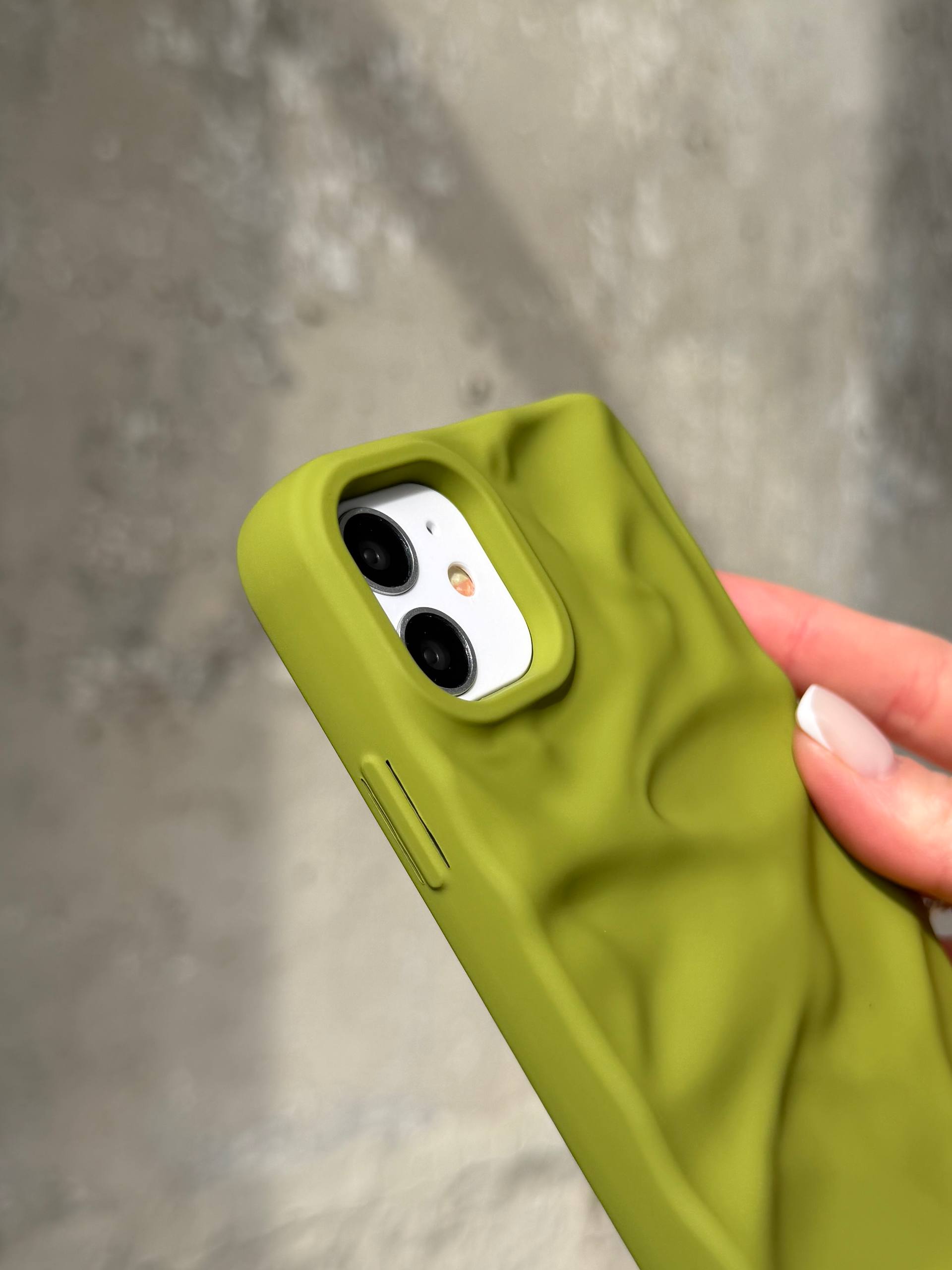 Чехол матовый волнистый Wave Case для iPhone 11 Green (09)