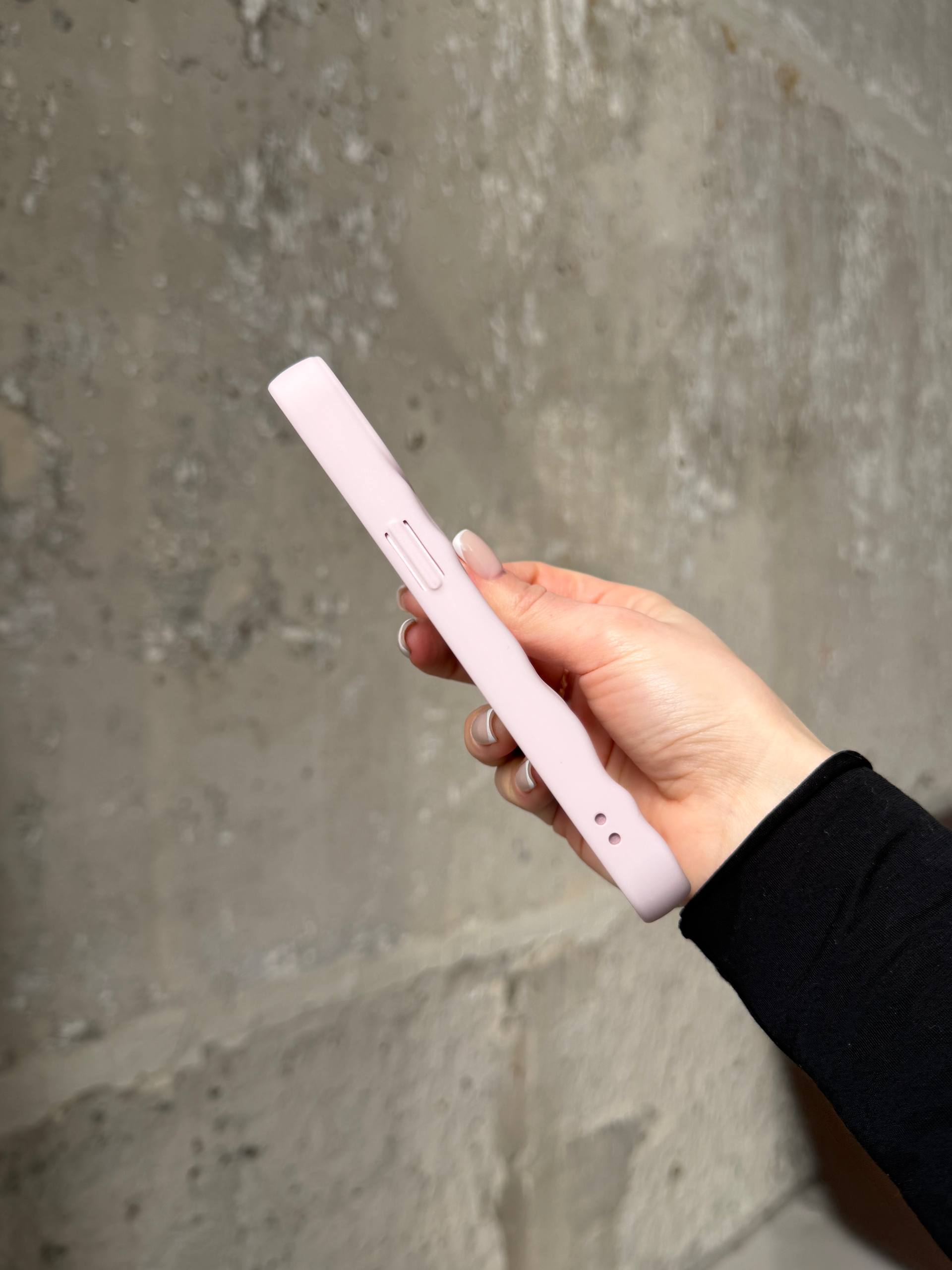 Чехол матовый волнистый Wave Case для iPhone 16 Pro Chalk Pink (04)