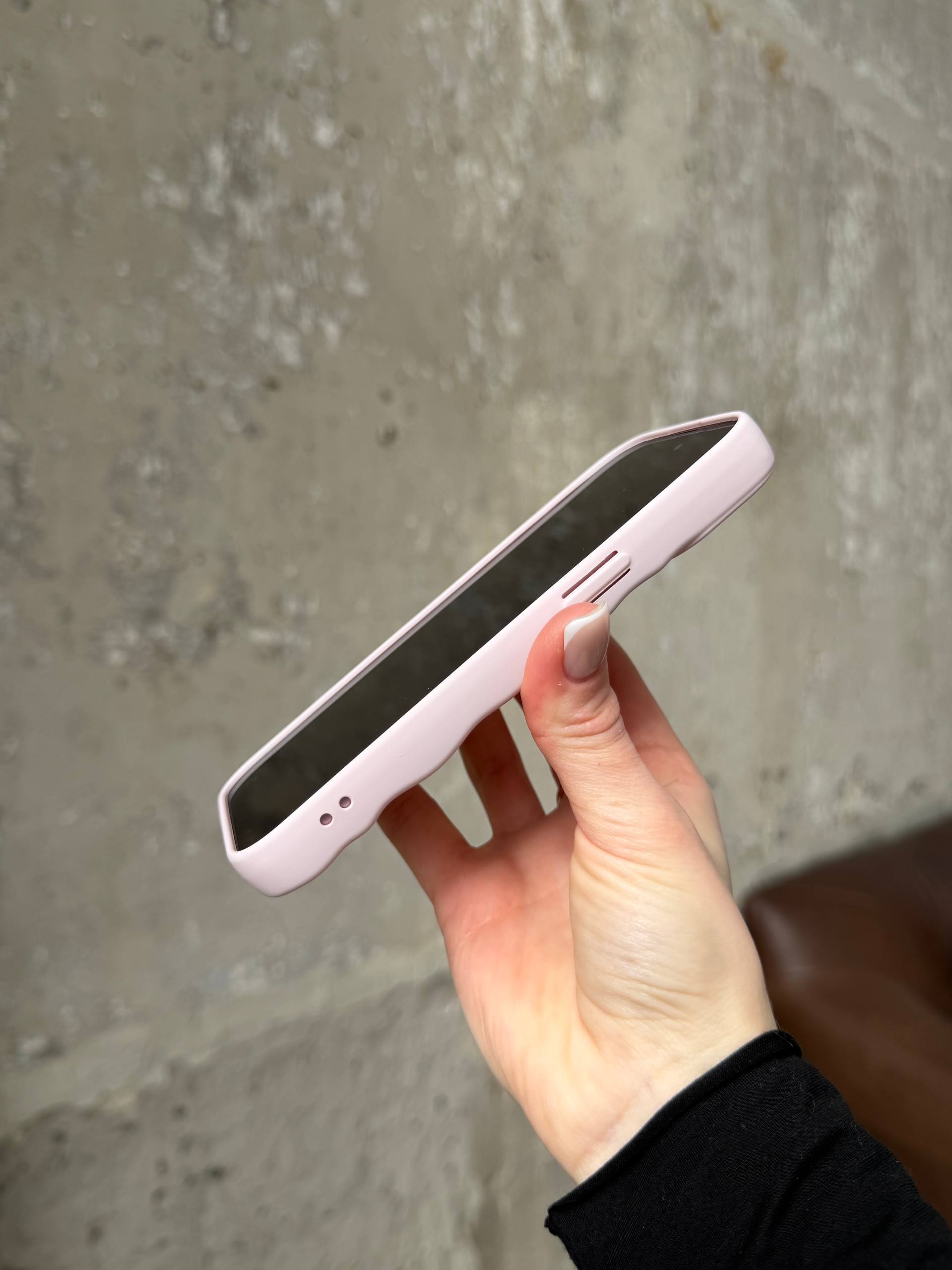 Чехол матовый волнистый Wave Case для iPhone 16 Pro Chalk Pink (04)