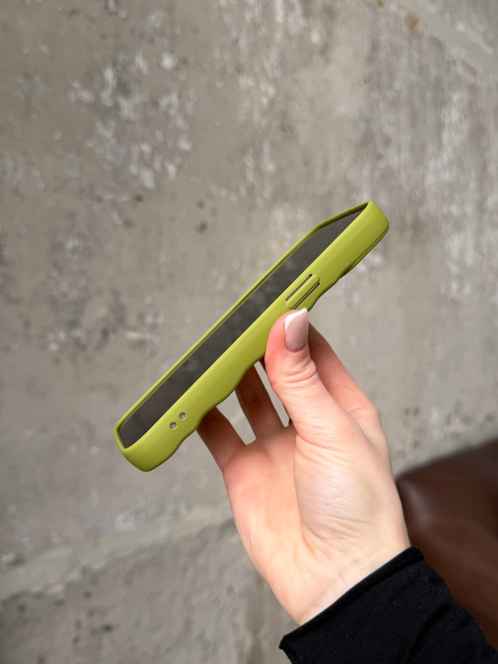 Чехол матовый волнистый Wave Case для iPhone 15 Pro Green (09)
