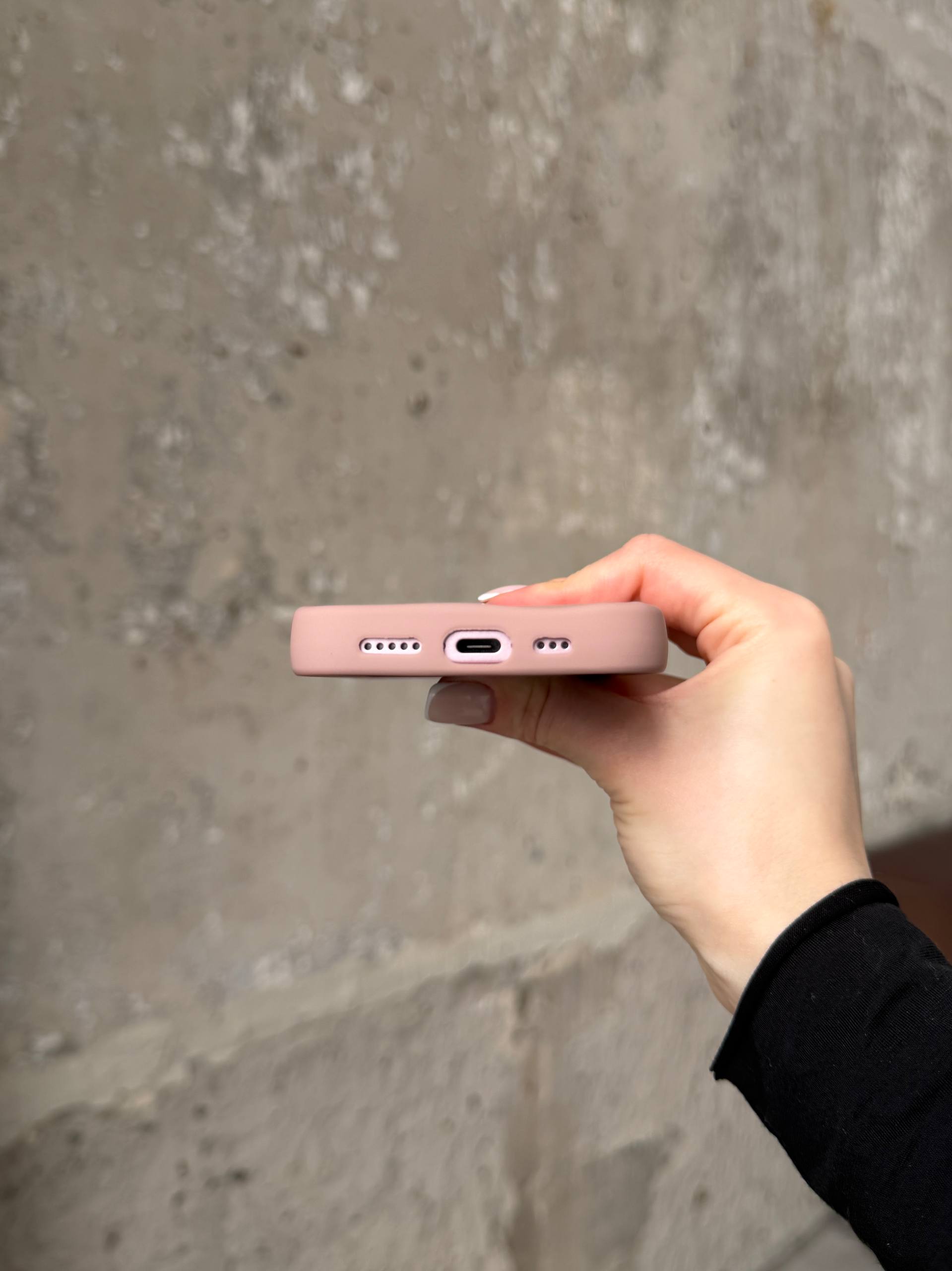 Чехол матовый волнистый Wave Case для iPhone 14+ Powder (06)