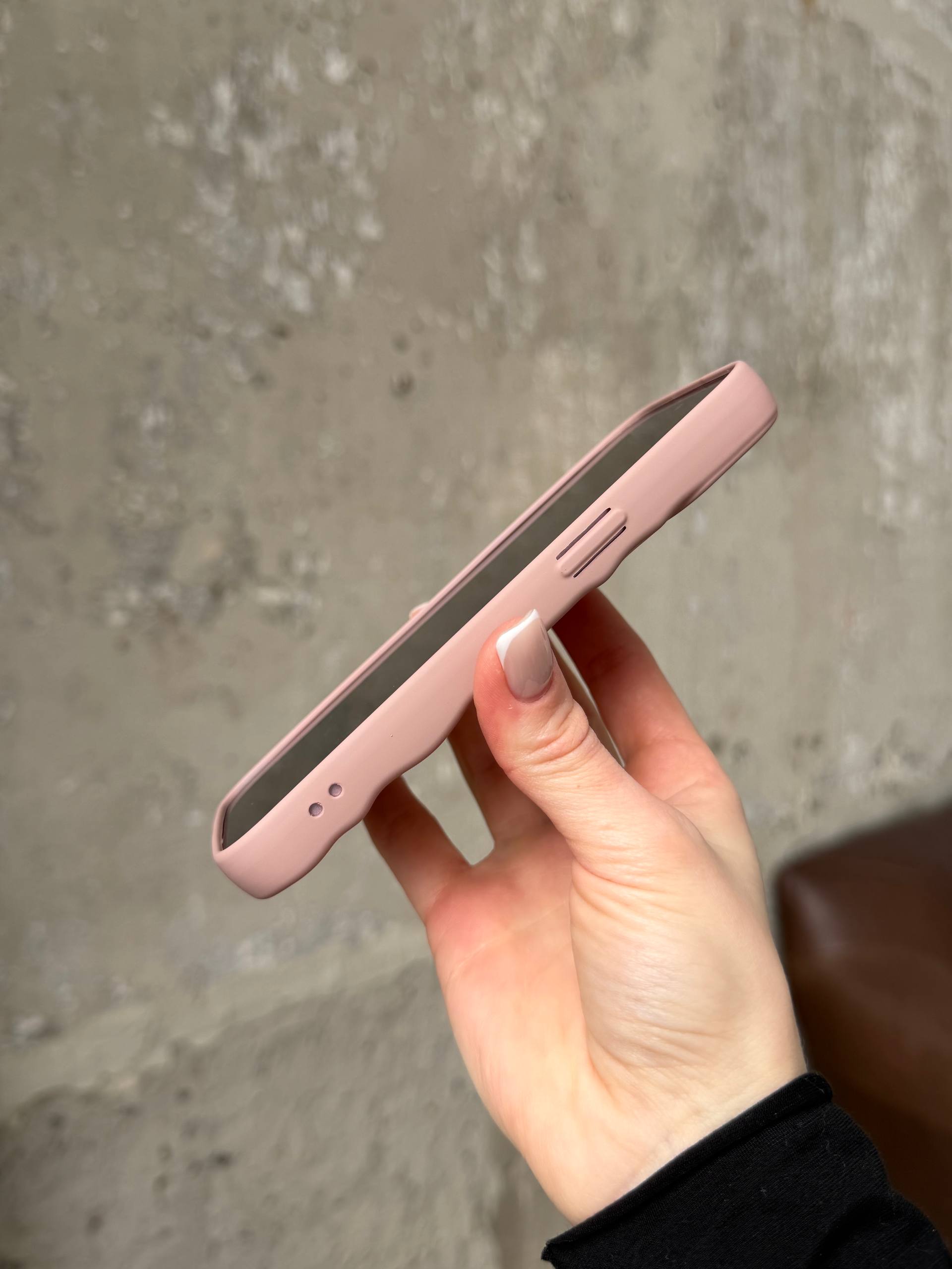 Чехол матовый волнистый Wave Case для iPhone 14+ Powder (06)